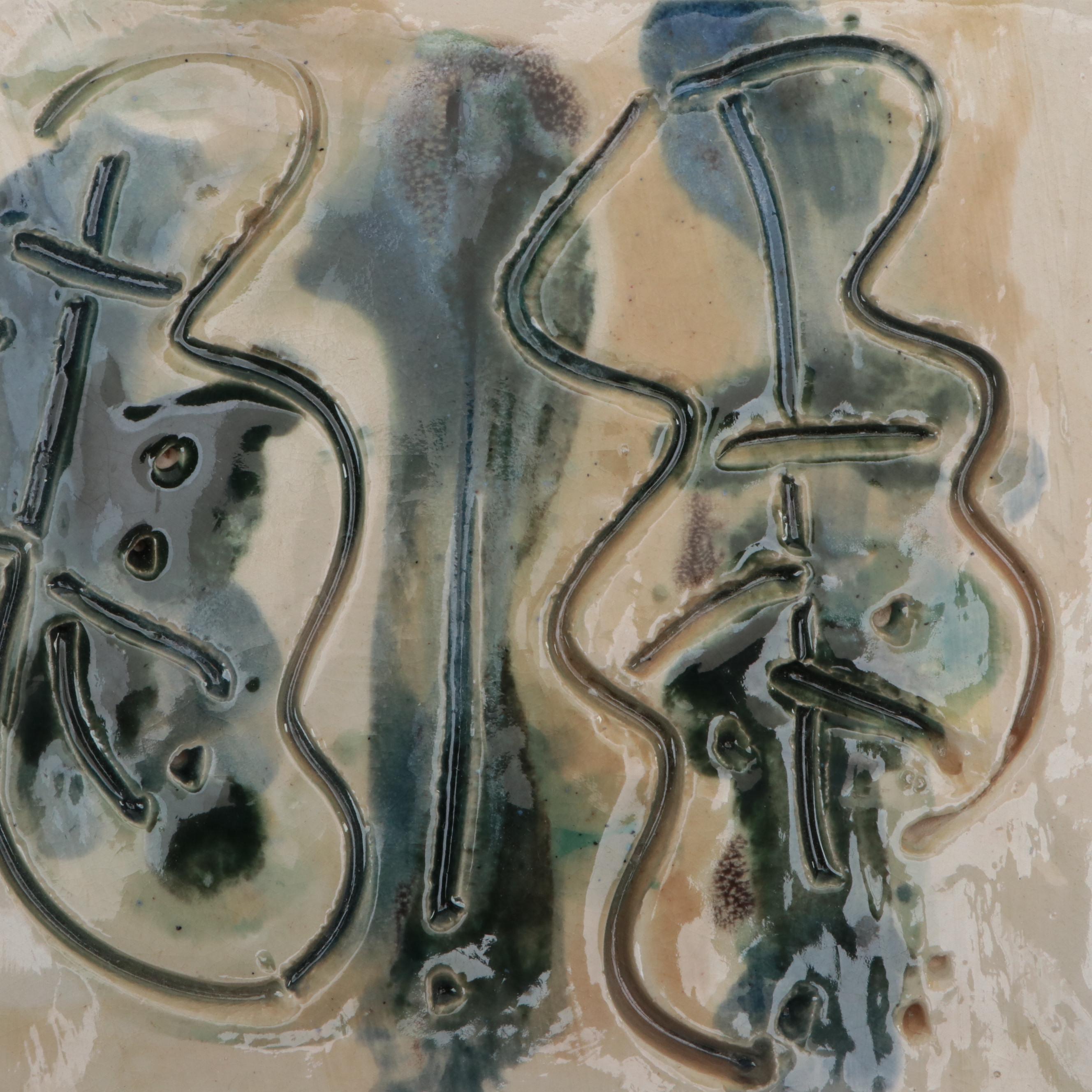 Sarah Roush Abstract Ceramic Sculptural Tiles