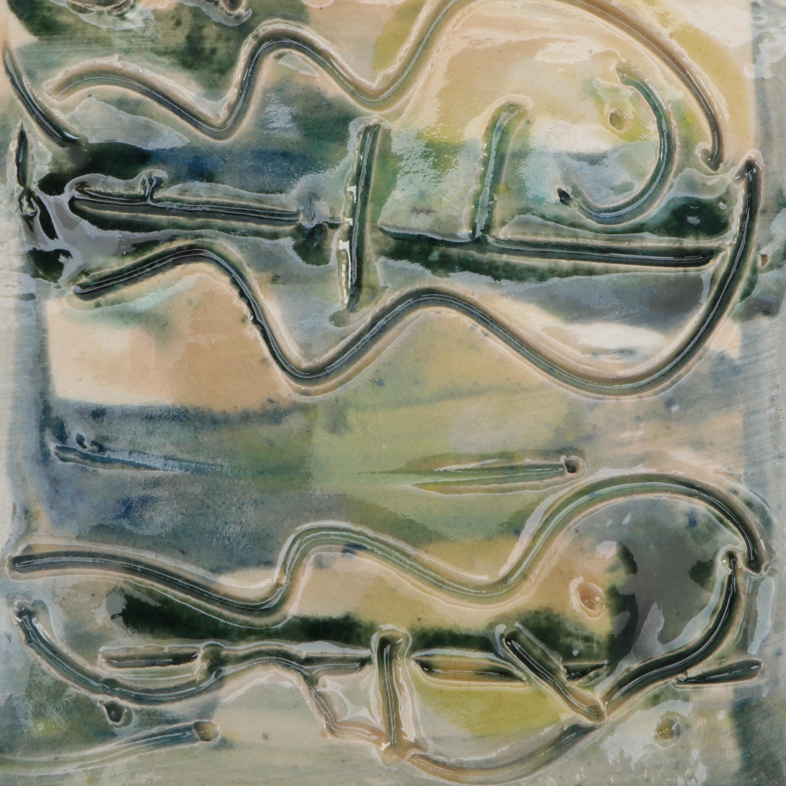 Sarah Roush Abstract Ceramic Sculptural Tiles