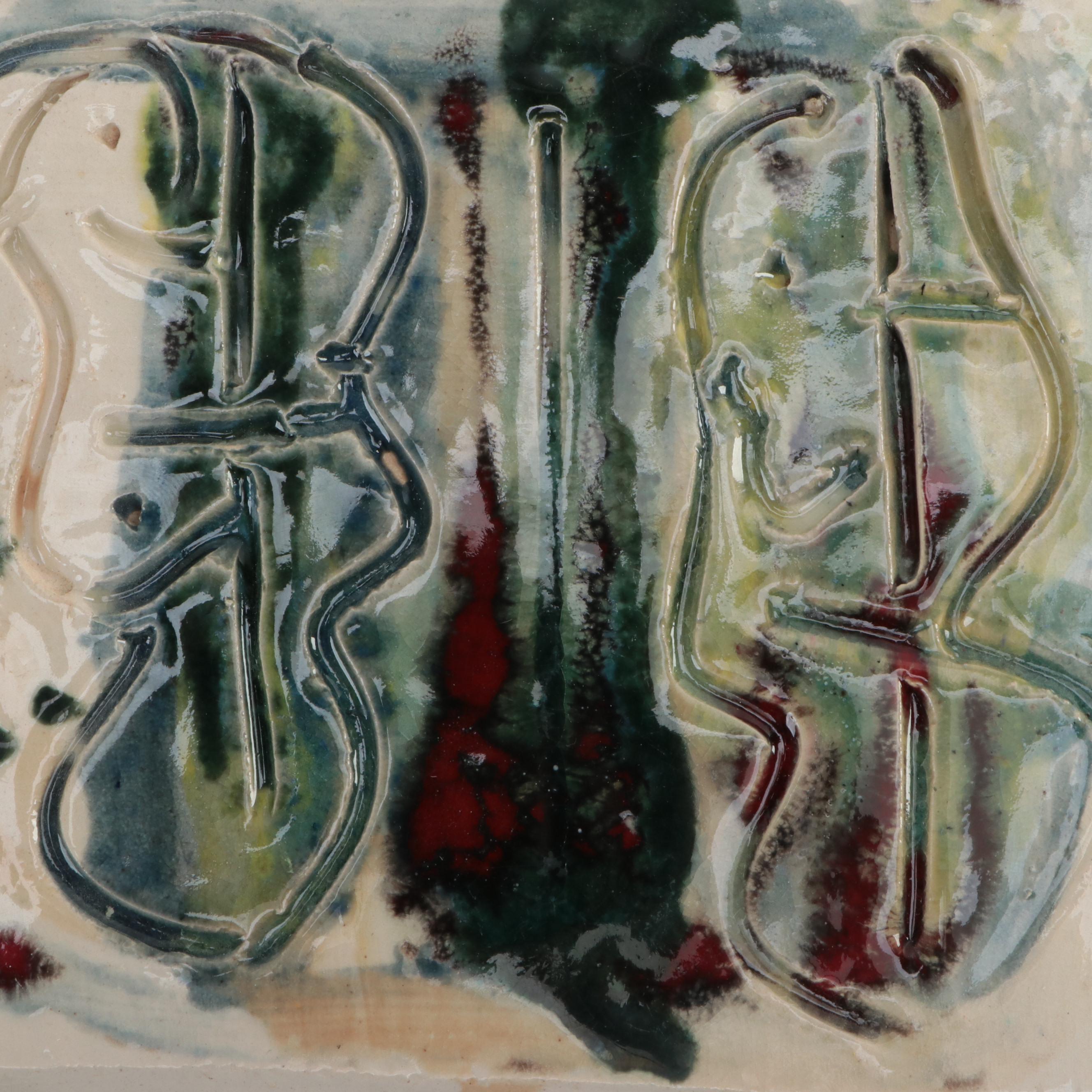 Sarah Roush Abstract Ceramic Sculptural Tiles