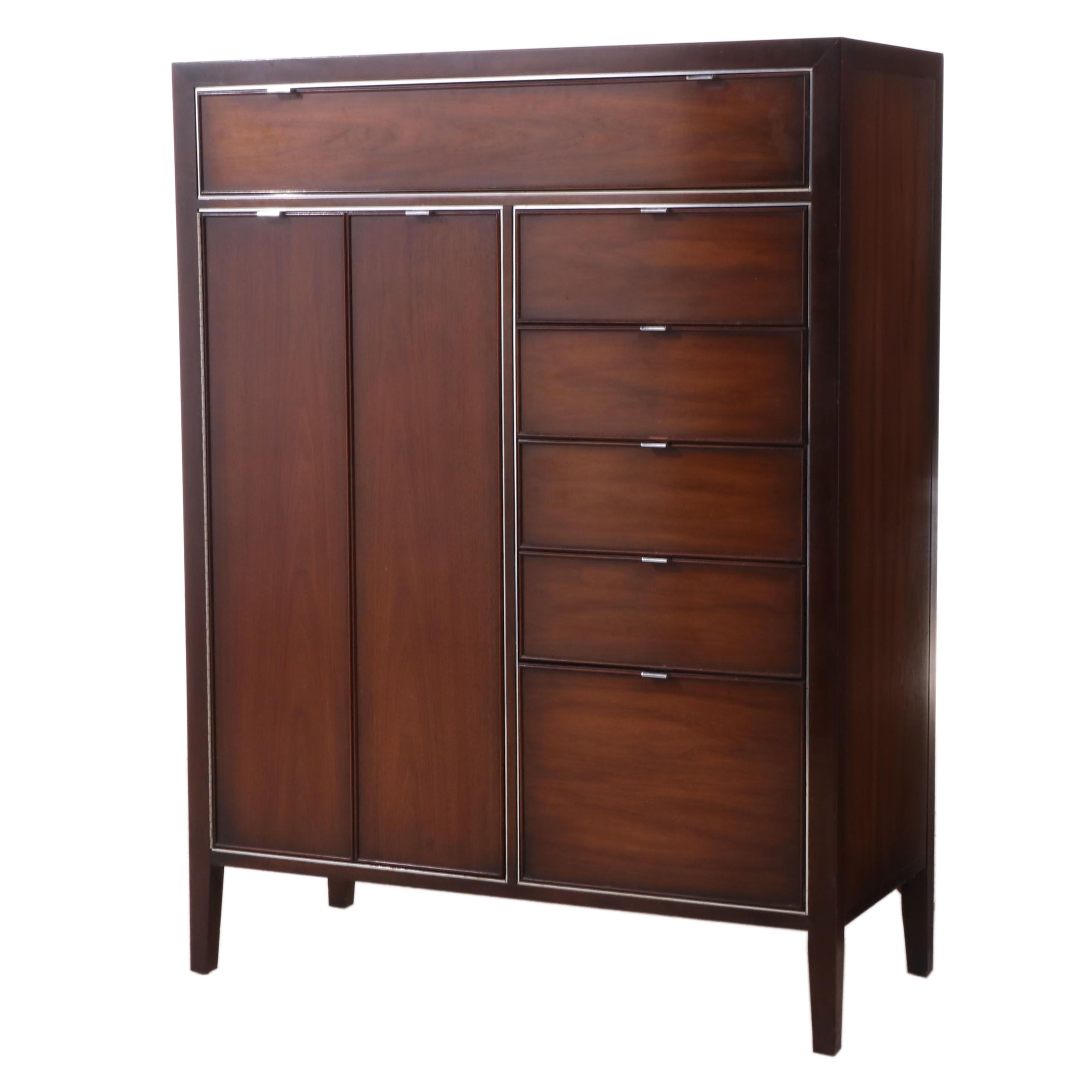Drexel "Viewpoint 70" Mid Century Modern Walnut Gentleman's Chest