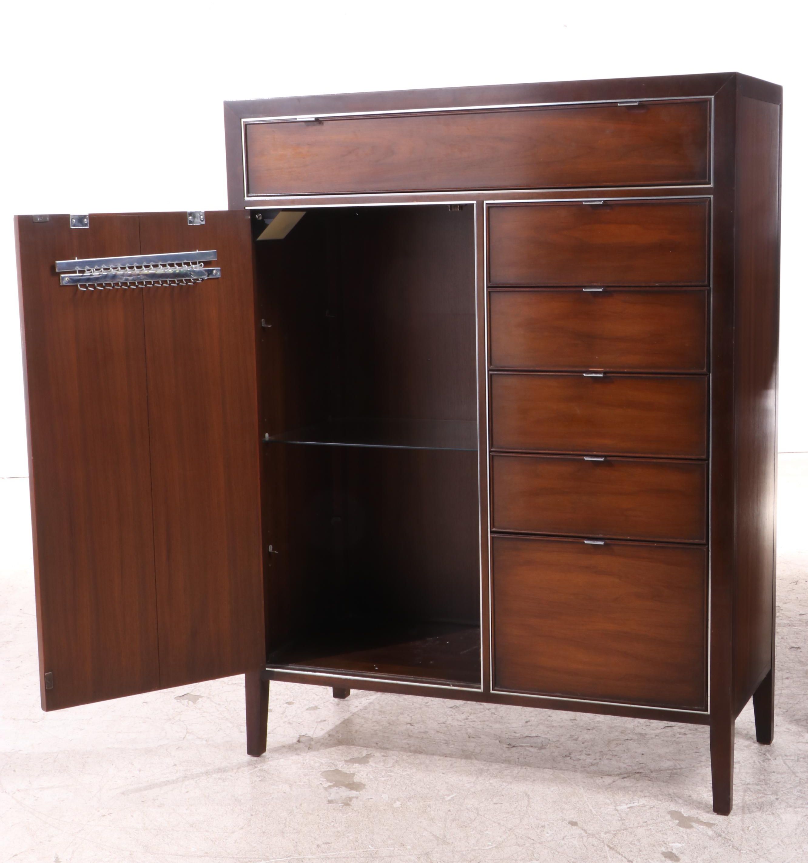 Drexel "Viewpoint 70" Mid Century Modern Walnut Gentleman's Chest