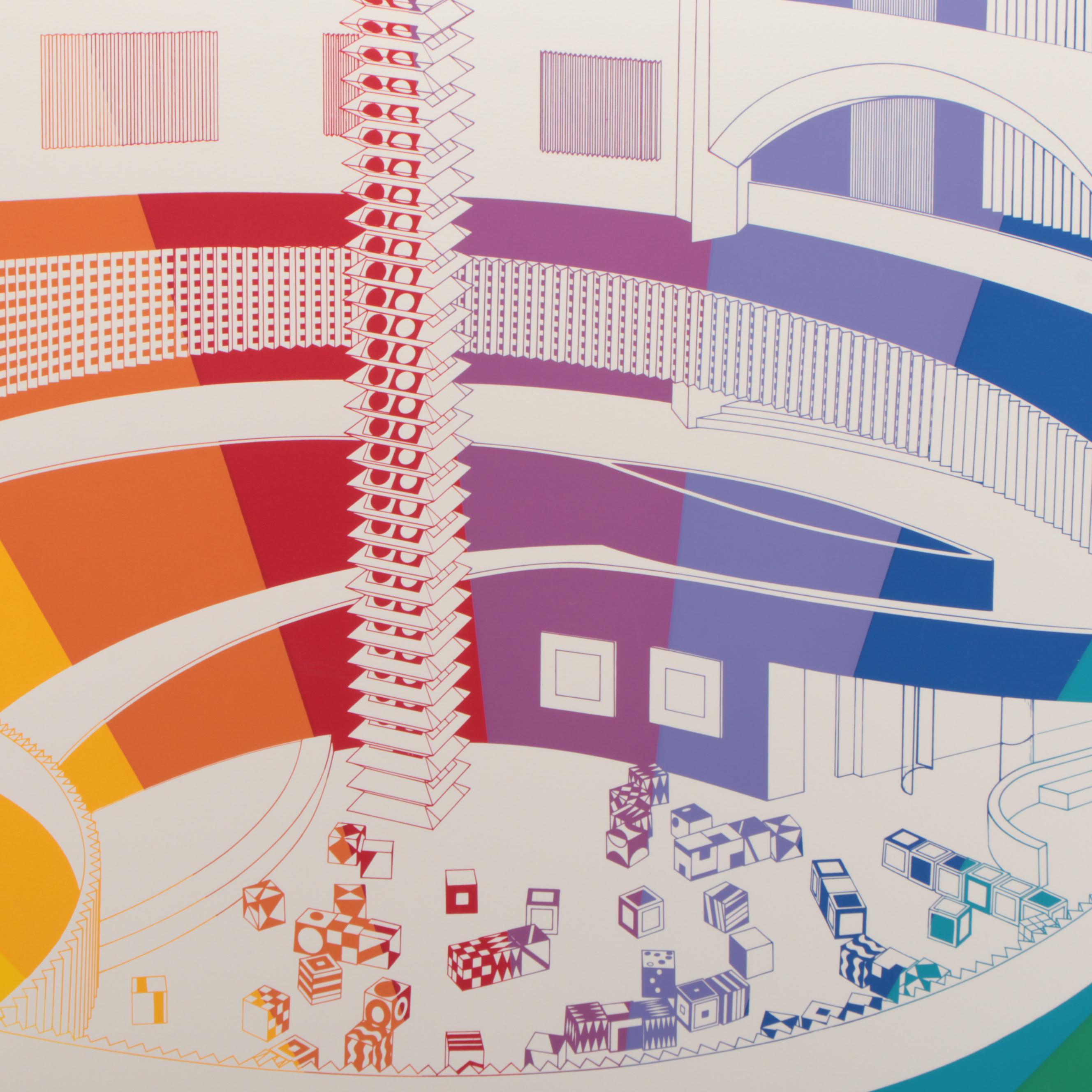 Yaacov Agam Serigraph Poster "Panoramagram V," Circa 1980