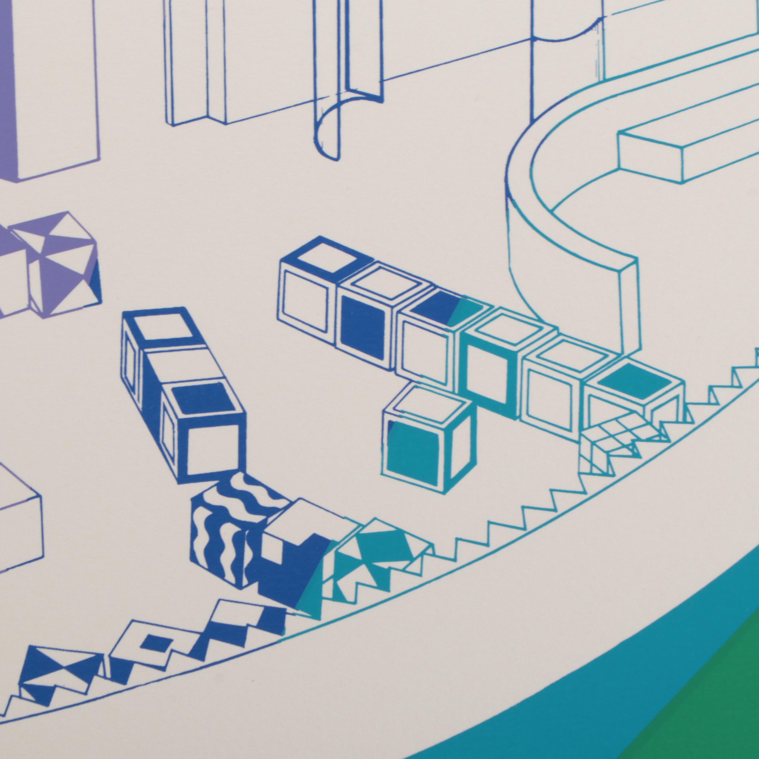 Yaacov Agam Serigraph Poster "Panoramagram V," Circa 1980