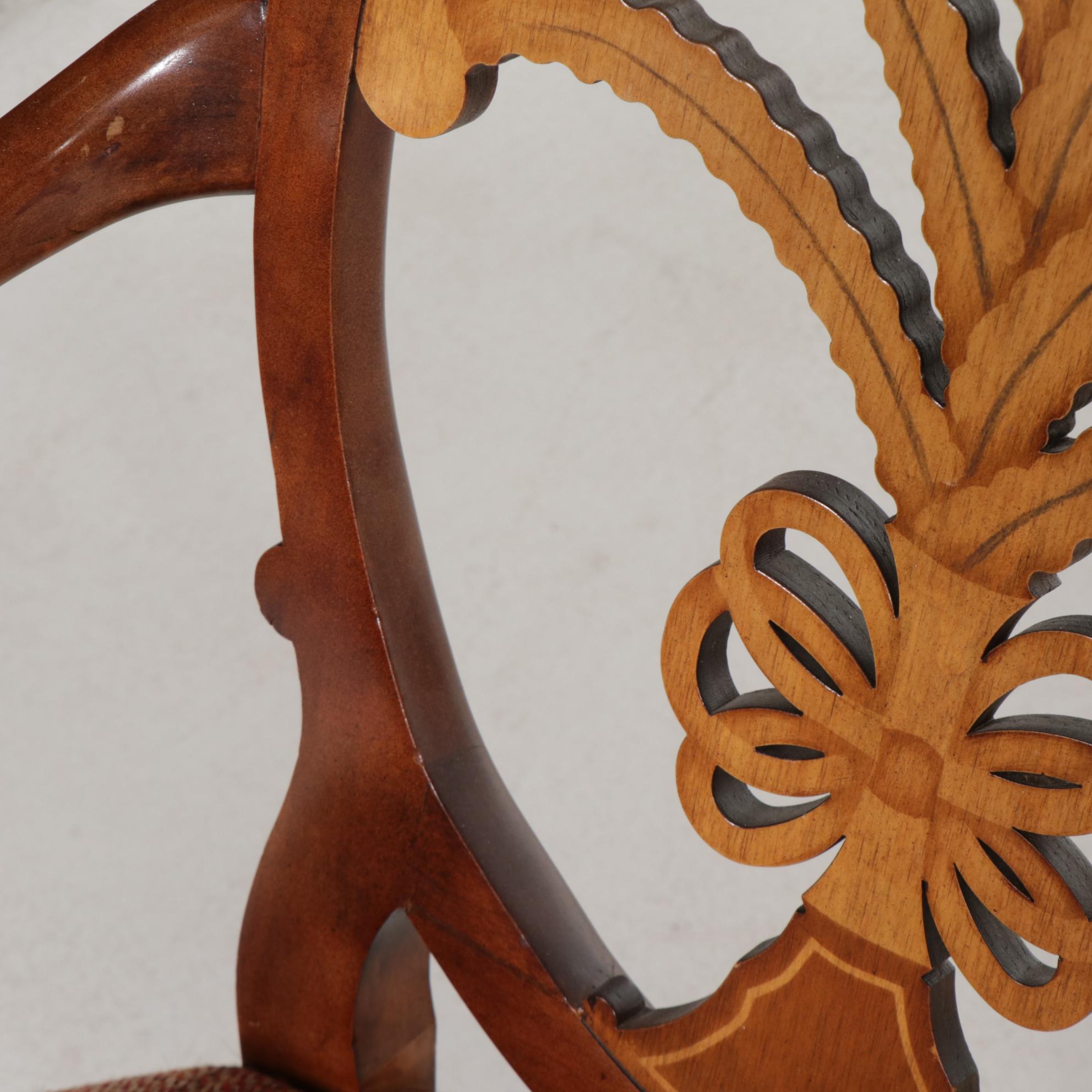 Ten Hepplewhite Style Mahogany Prince of Wales Featherback Dining Chairs