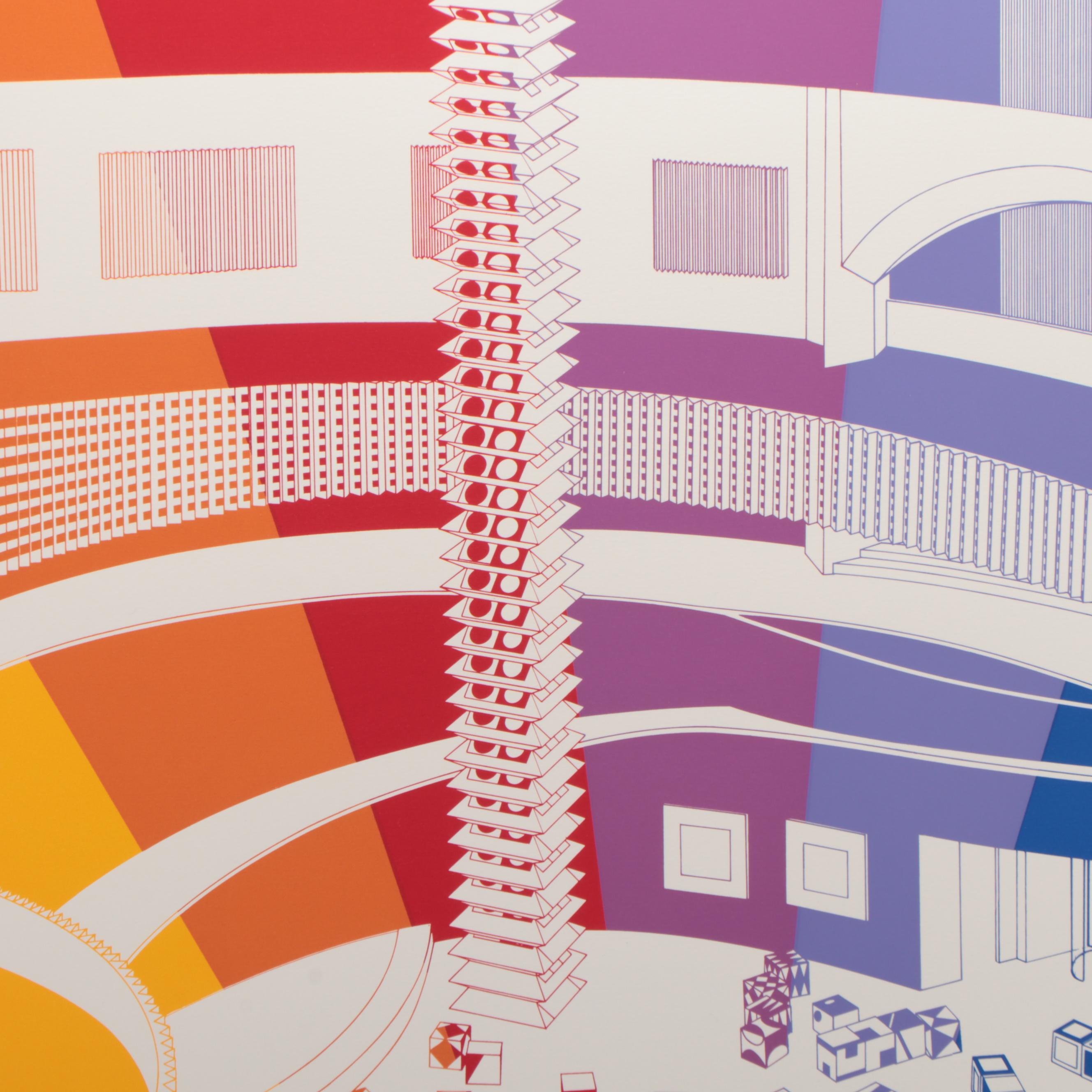 Yaacov Agam Serigraph Poster "Panoramagram V," Circa 1980