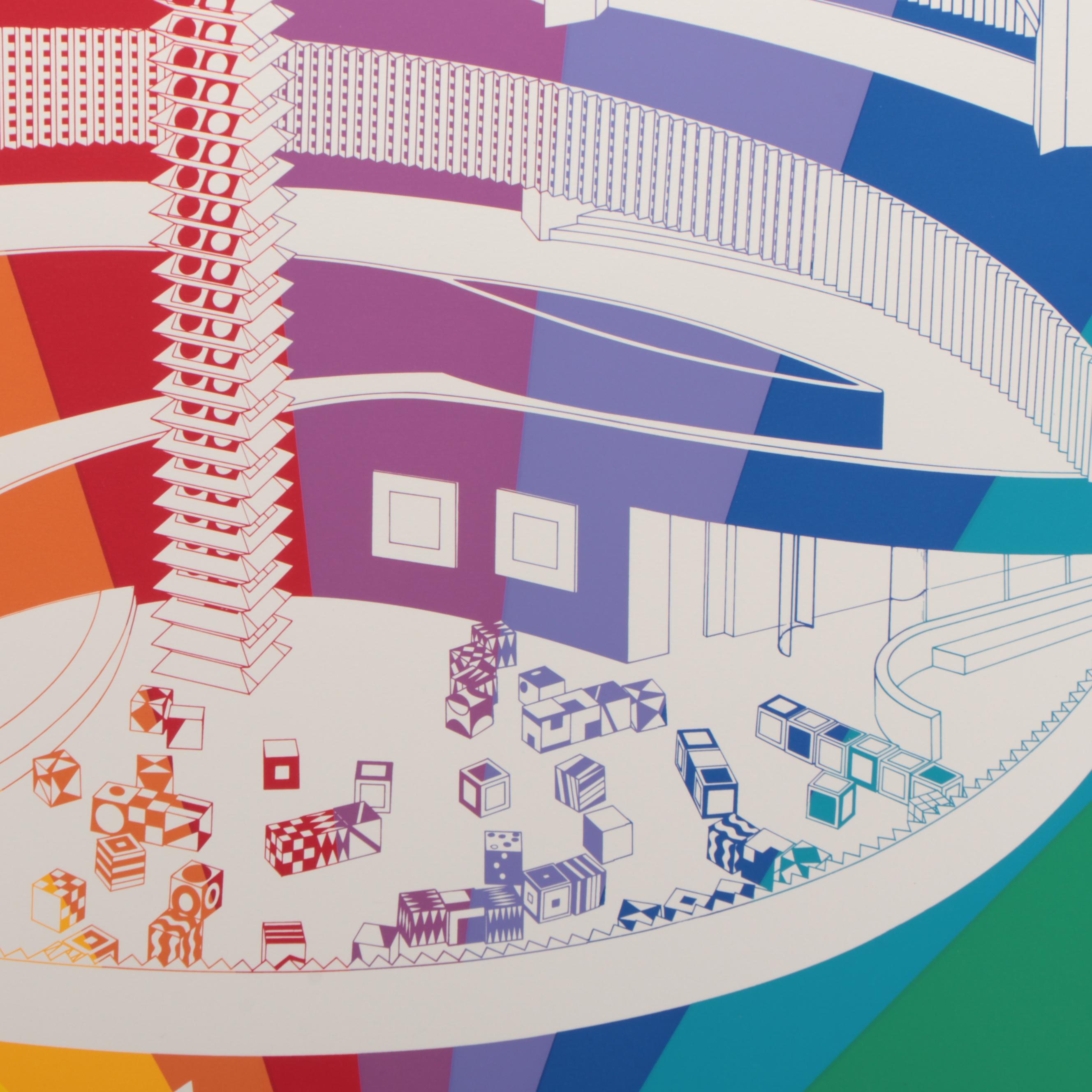 Yaacov Agam Serigraph Poster "Panoramagram V," Circa 1980