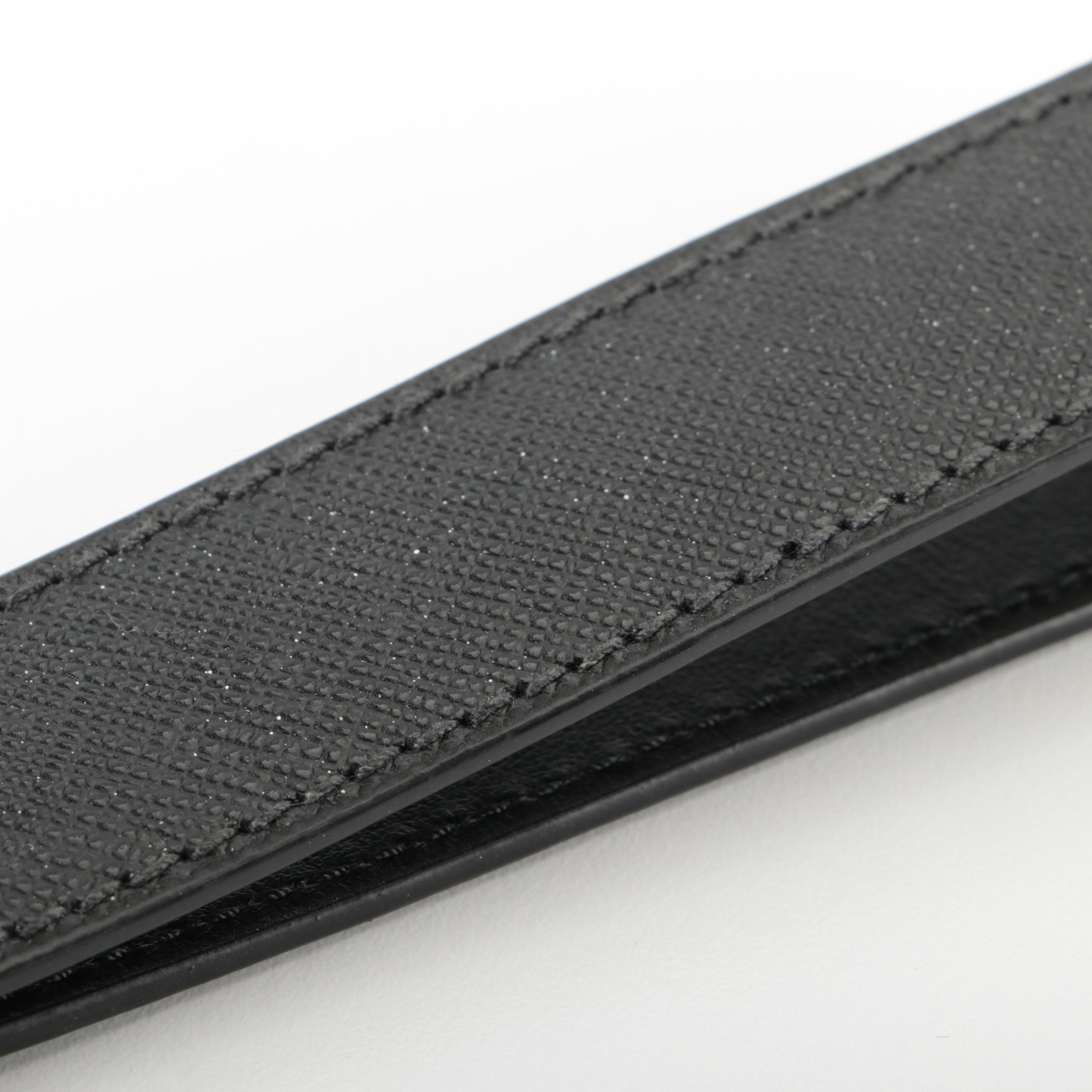 Prada Medium Wristlet Zip Clutch in Printed Black Saffiano Leather with Strap