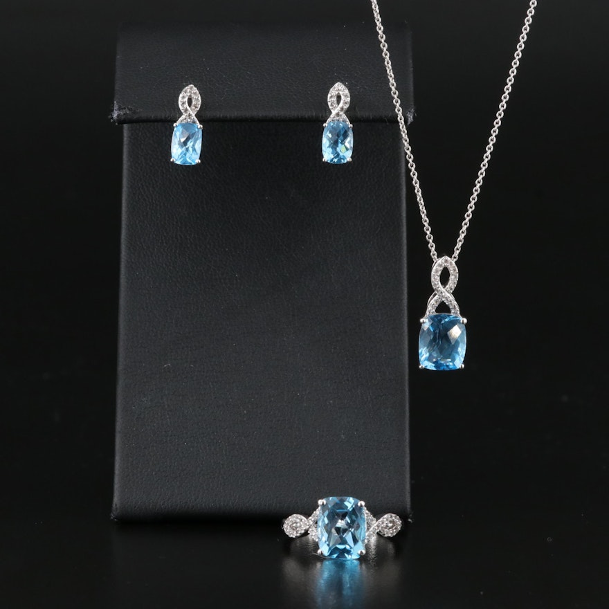 Sterling Swiss Blue Topaz Jewelry Selection
