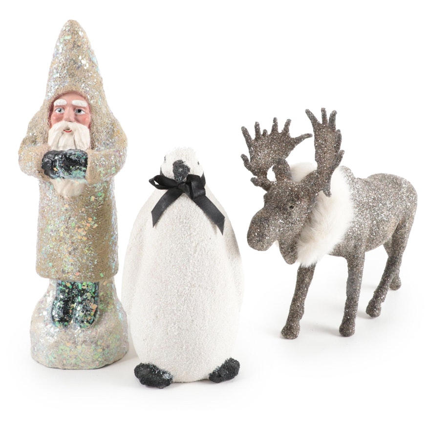 Urban Gardener Chicago Santa, Reindeer and Elk Christmas Figurines