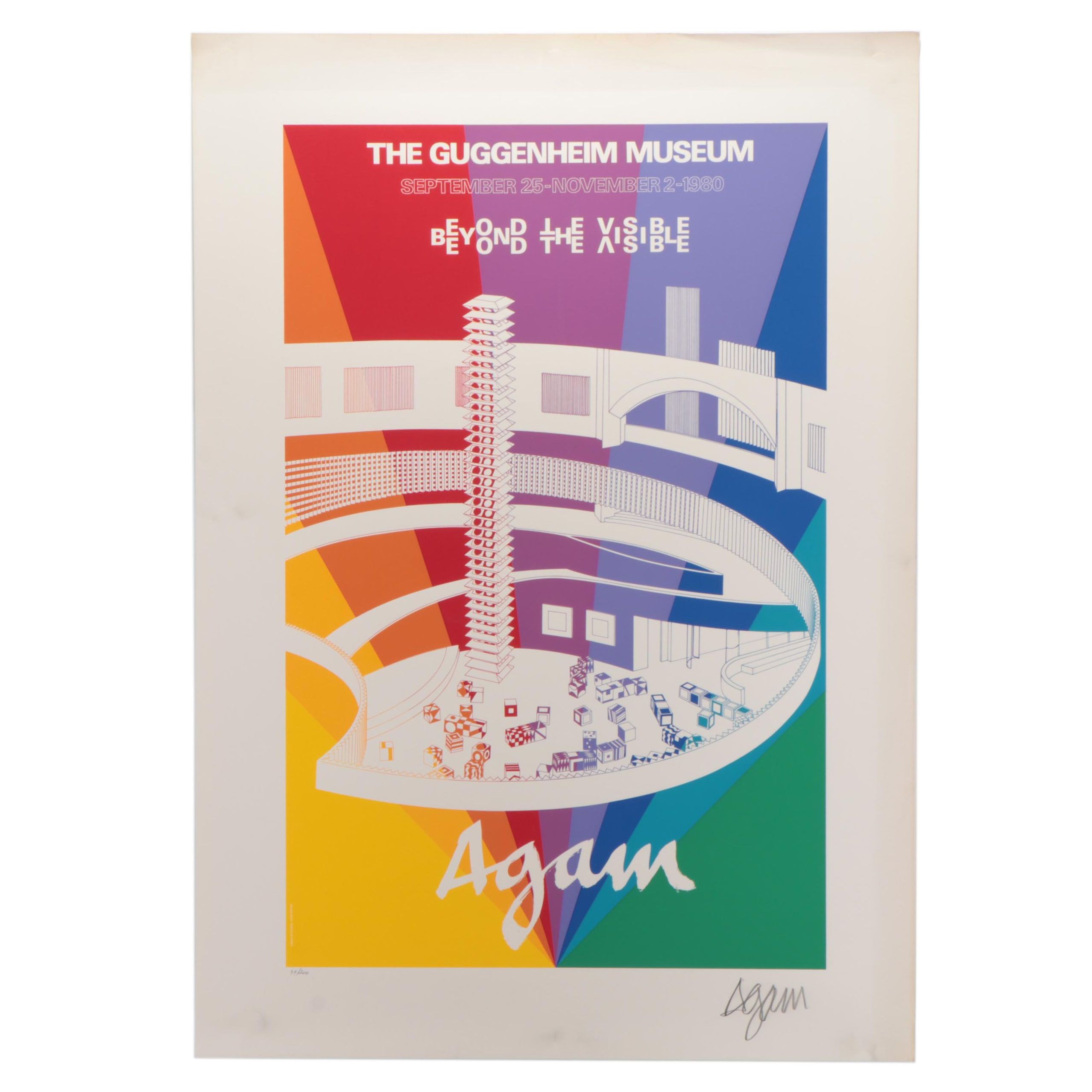 Yaacov Agam Serigraph Poster "Panoramagram V," Circa 1980