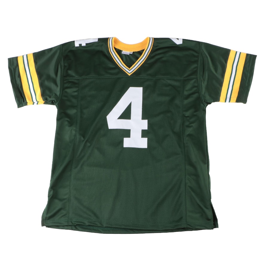 Brett Favre Green Bay Packers Signed Football Jersey with Photo