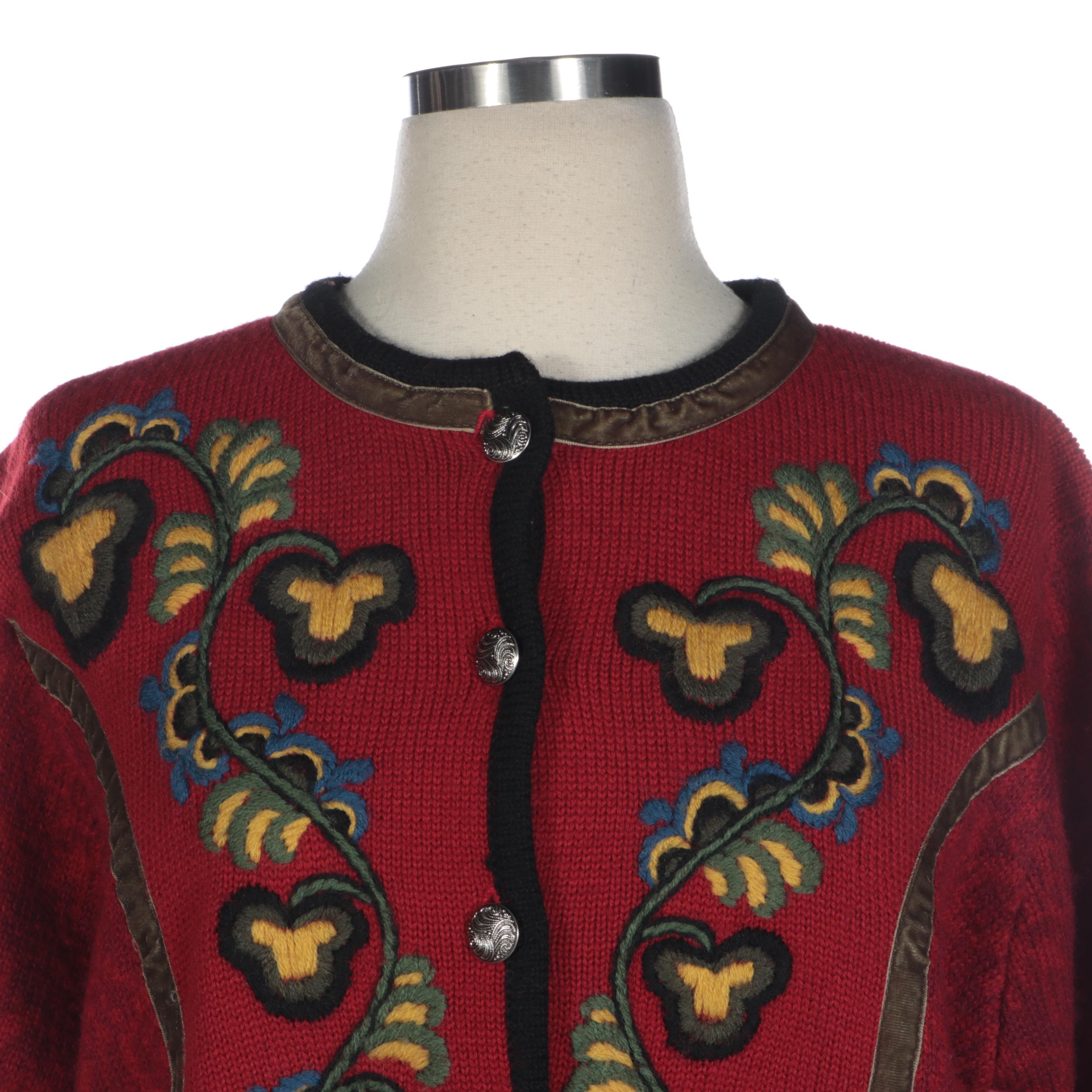 Skjæveland of Norway and Vrikke Wool Knit Cardigan Sweaters