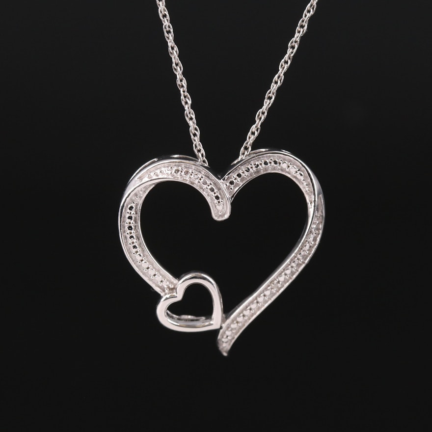 Sterling Heart Pendant Necklace