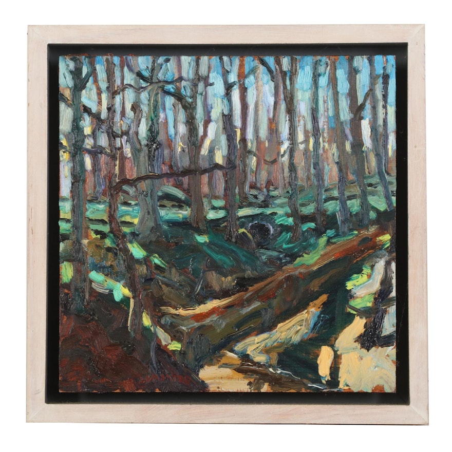 Joe Lombardo Landscape Oil Painting "Subterranean," 2007