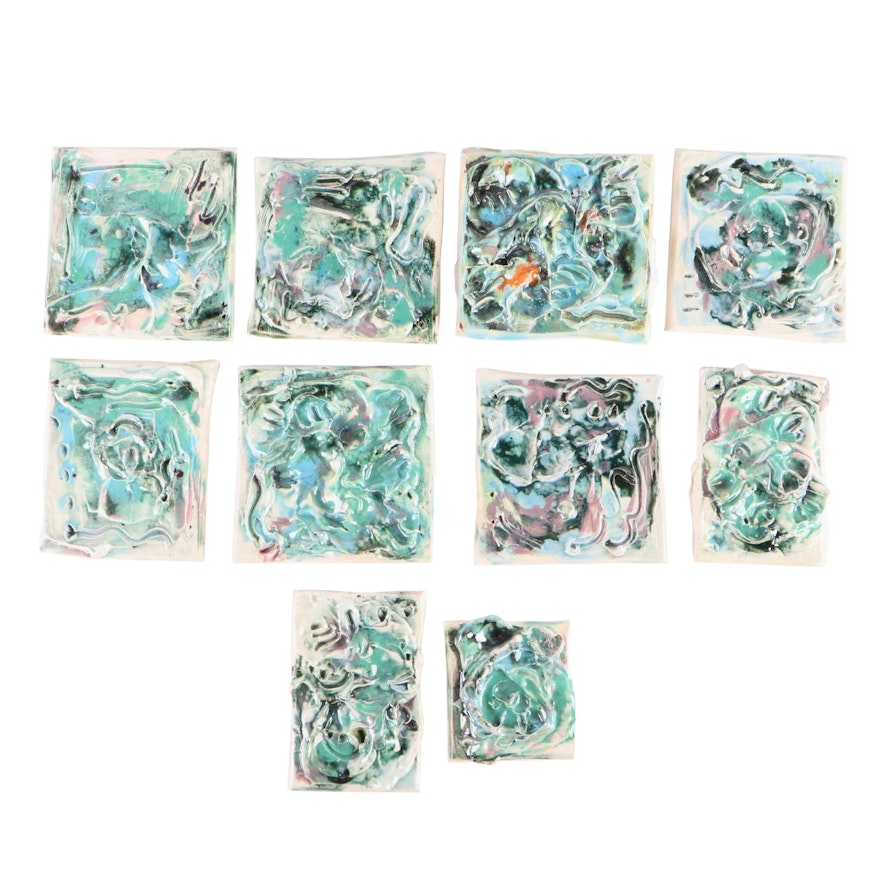 Sarah Roush Abstract Ceramic Sculptural Tiles