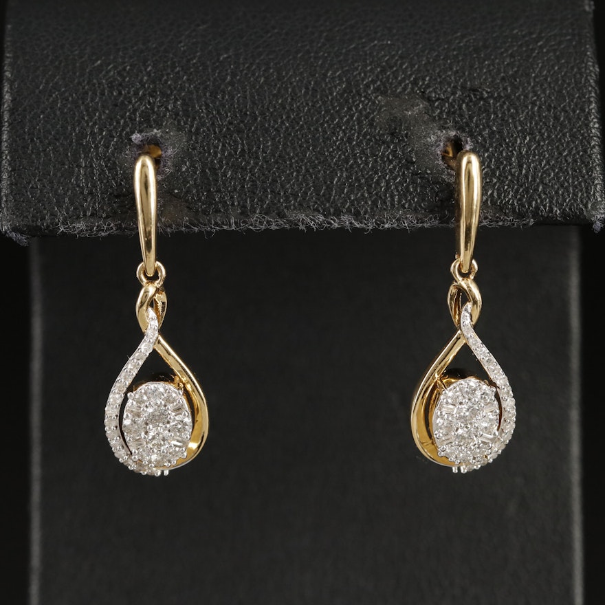 Sterling 0.53 CTW Diamond Earrings