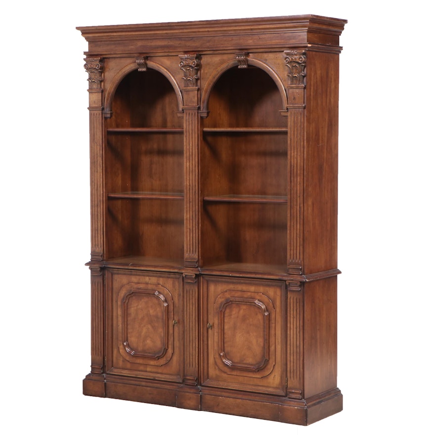Henredon Neoclassical Style Cherrywood Display Cabinet, Late 20th Century