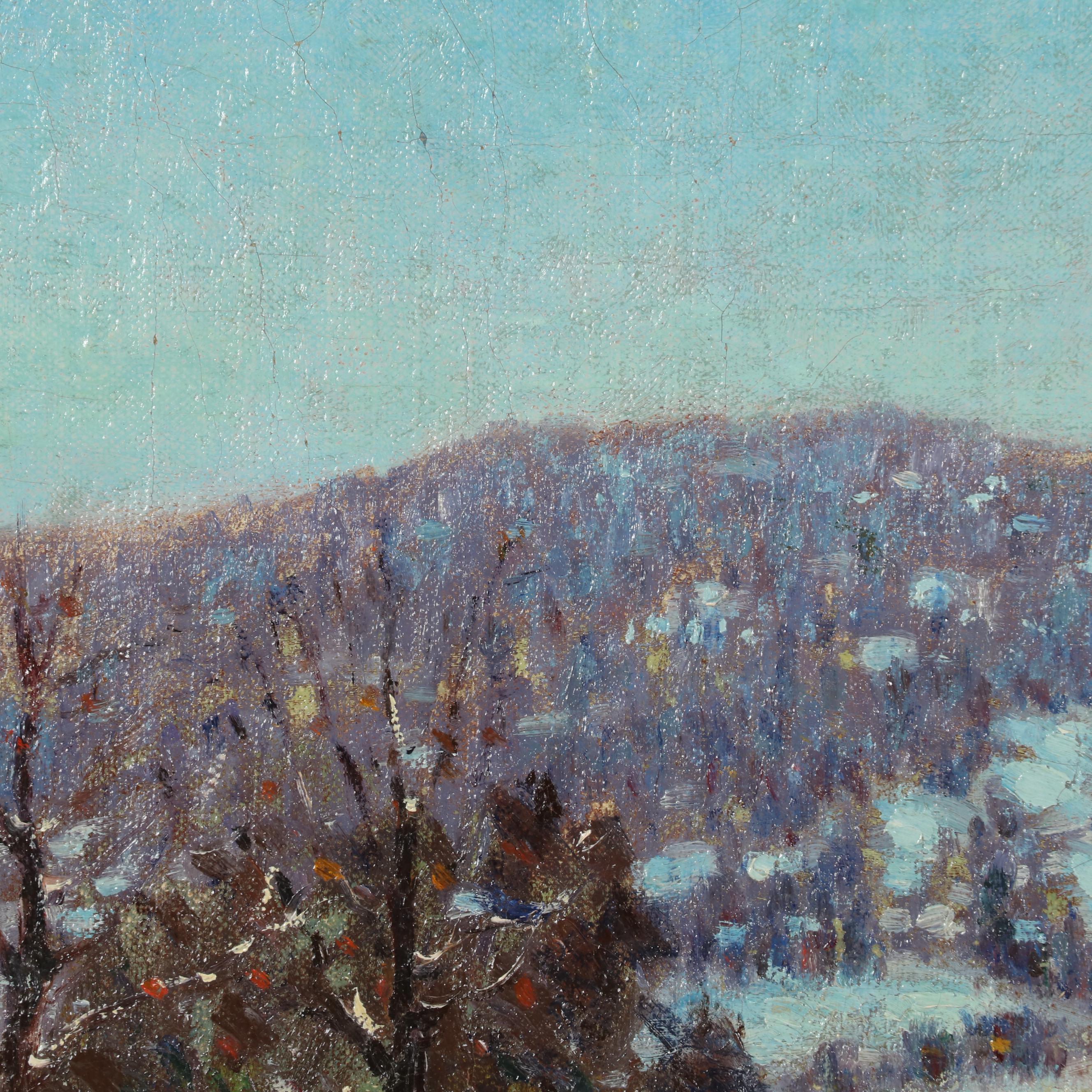 William Dalton Oil Painting "Winter View," Early-Mid 20th Century