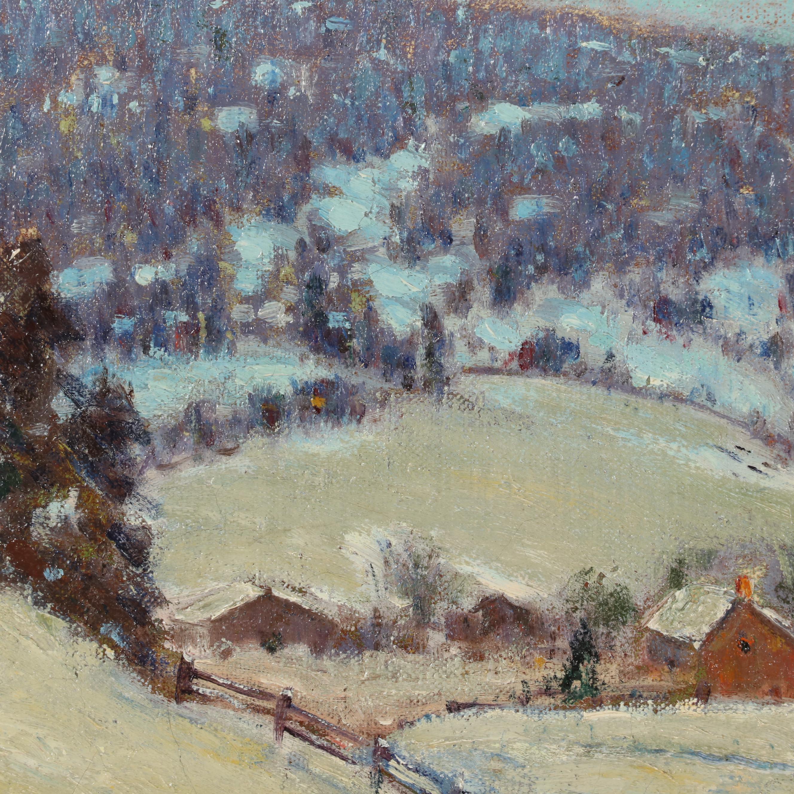 William Dalton Oil Painting "Winter View," Early-Mid 20th Century