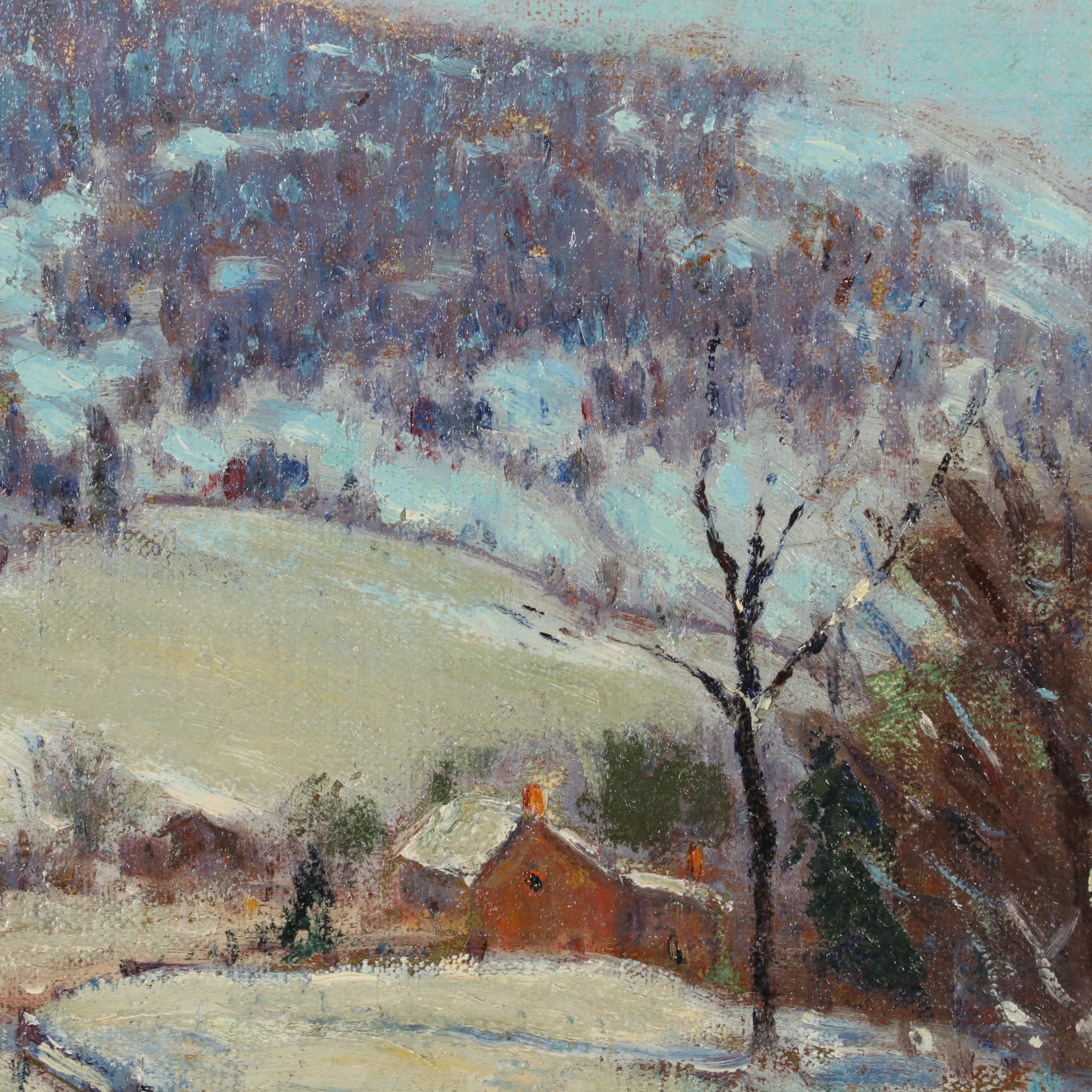 William Dalton Oil Painting "Winter View," Early-Mid 20th Century