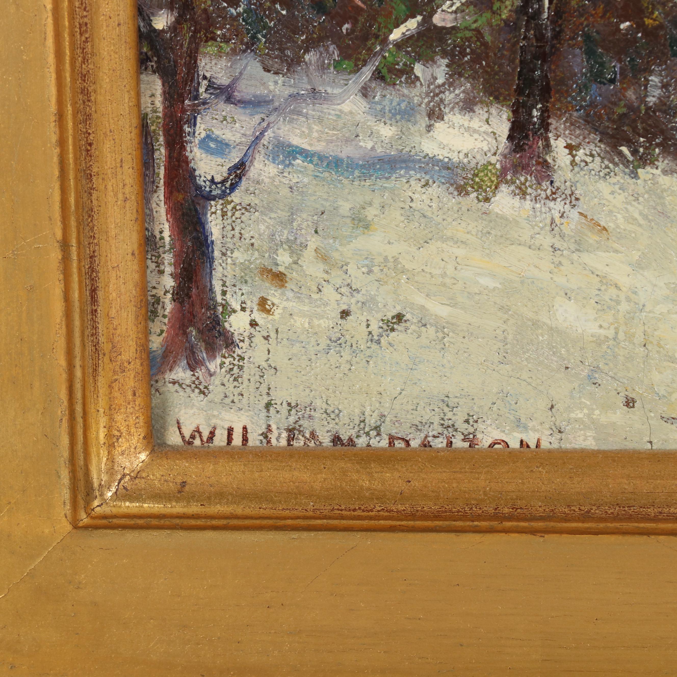 William Dalton Oil Painting "Winter View," Early-Mid 20th Century