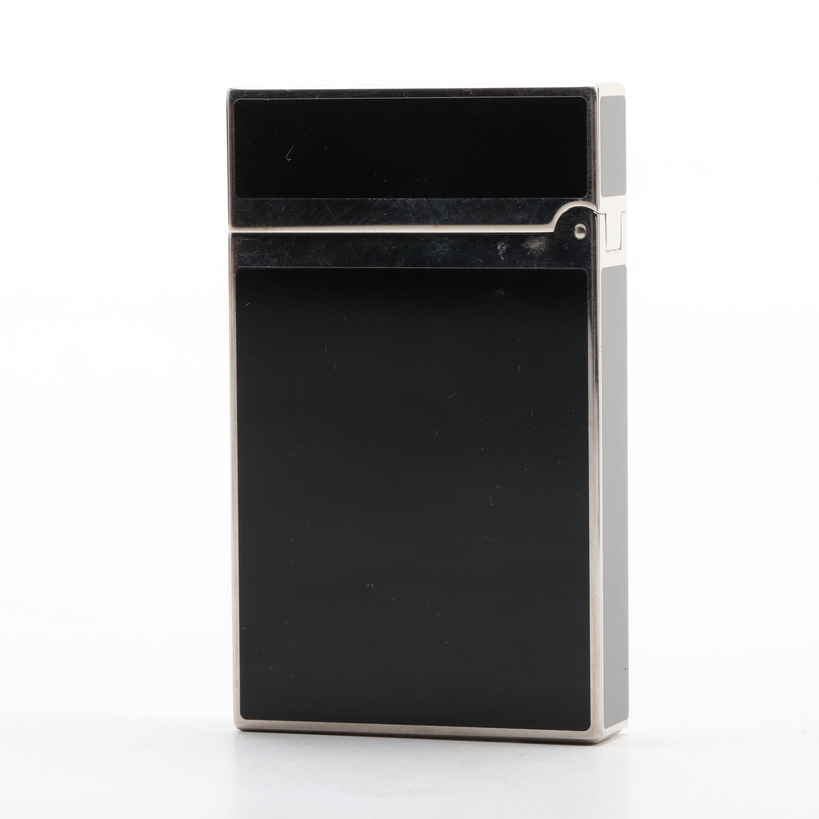 S.T. Dupont Ligne 2 Black Lacquer Lighter with Case