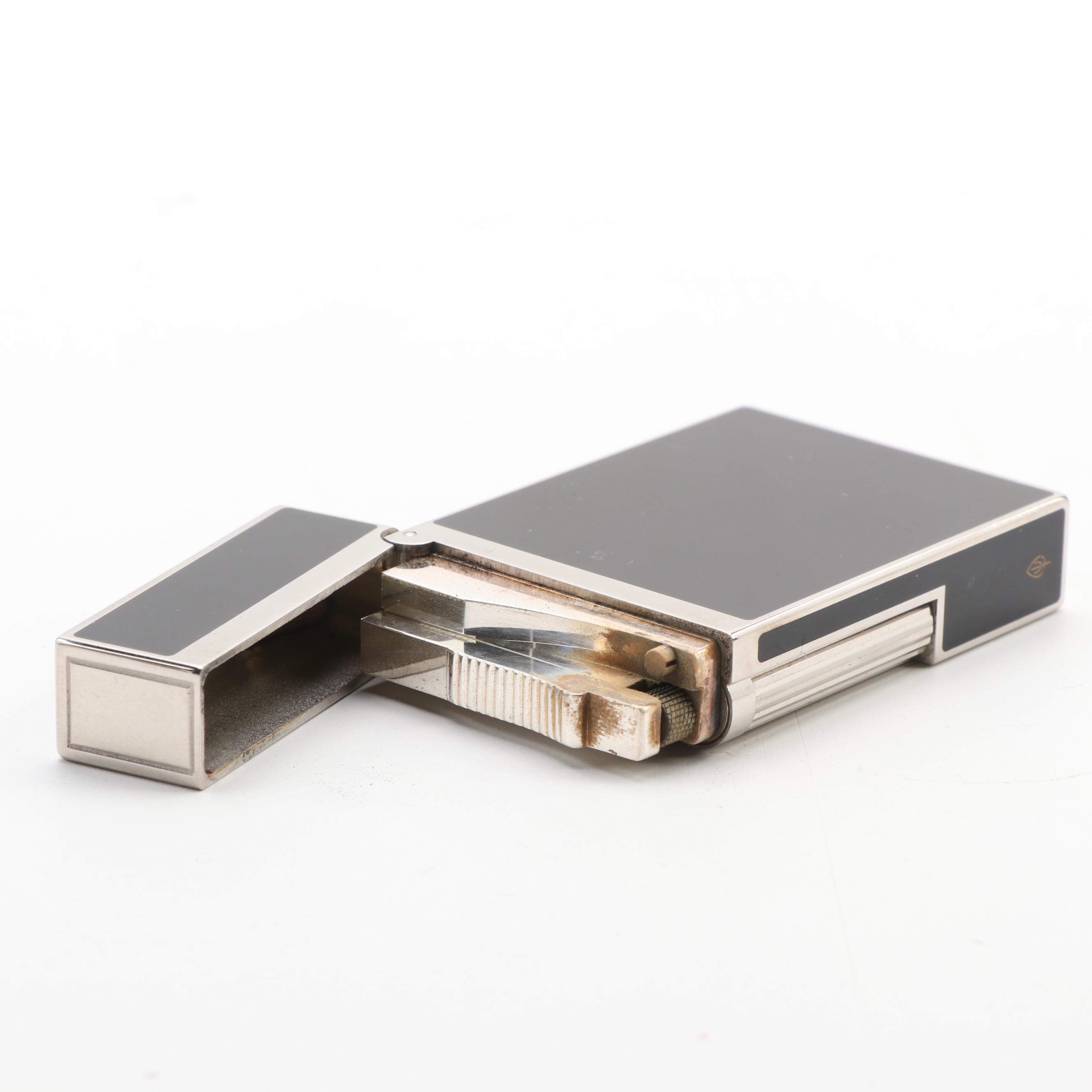 S.T. Dupont Ligne 2 Black Lacquer Lighter with Case