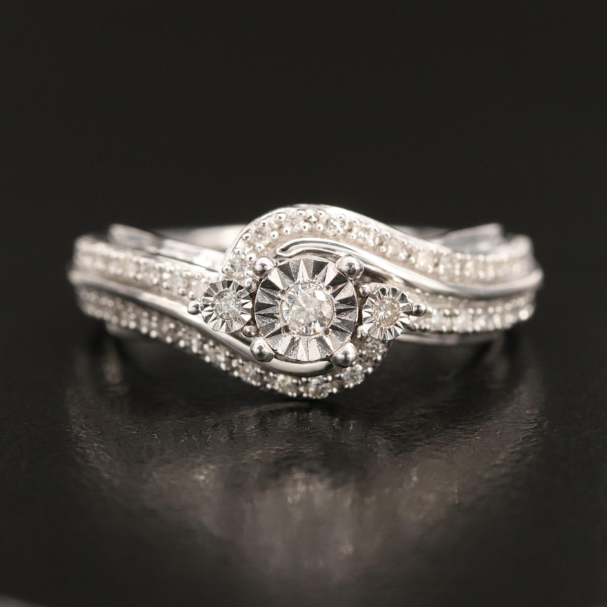 Sterling Diamond Ring