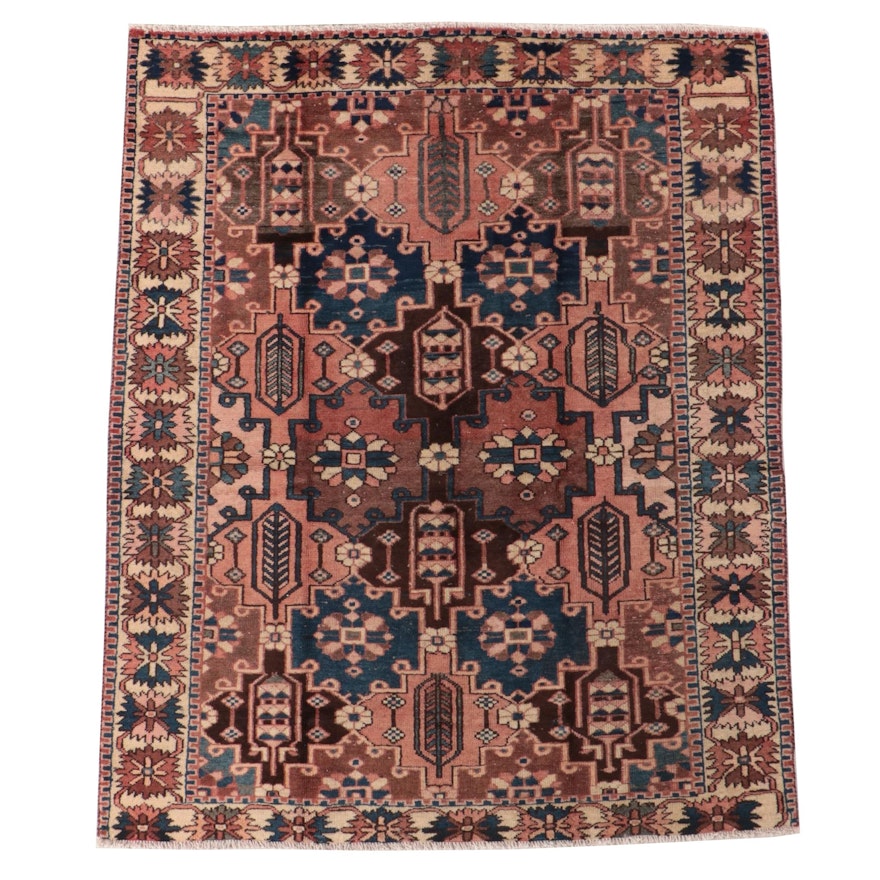 5' x 6'4 Hand-Knotted Persian Qashqai Area Rug