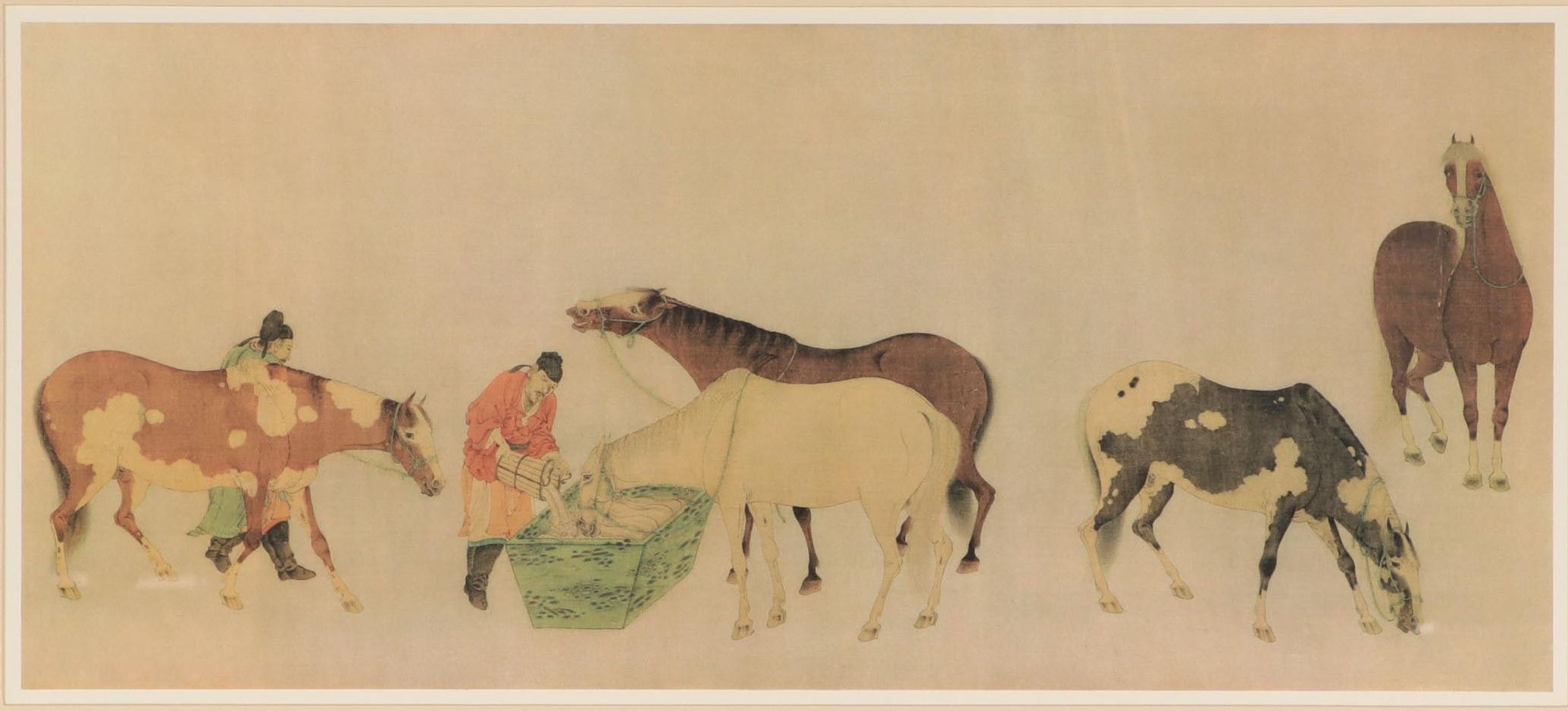 Photomechanical Print After Detail of Ming Dynasty Painting of Eight Horses