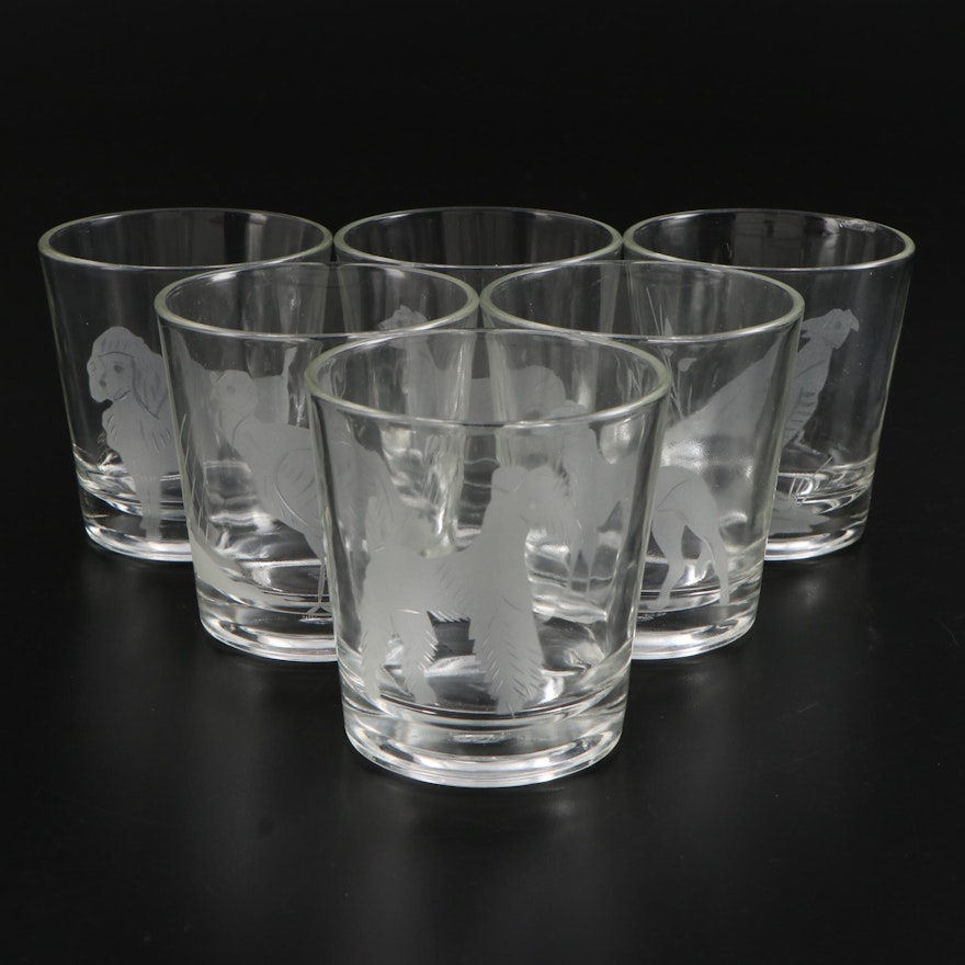 Federal Glass Co. Bird and Animal Themed Old Fashioned Glasses, Mid-20th C.