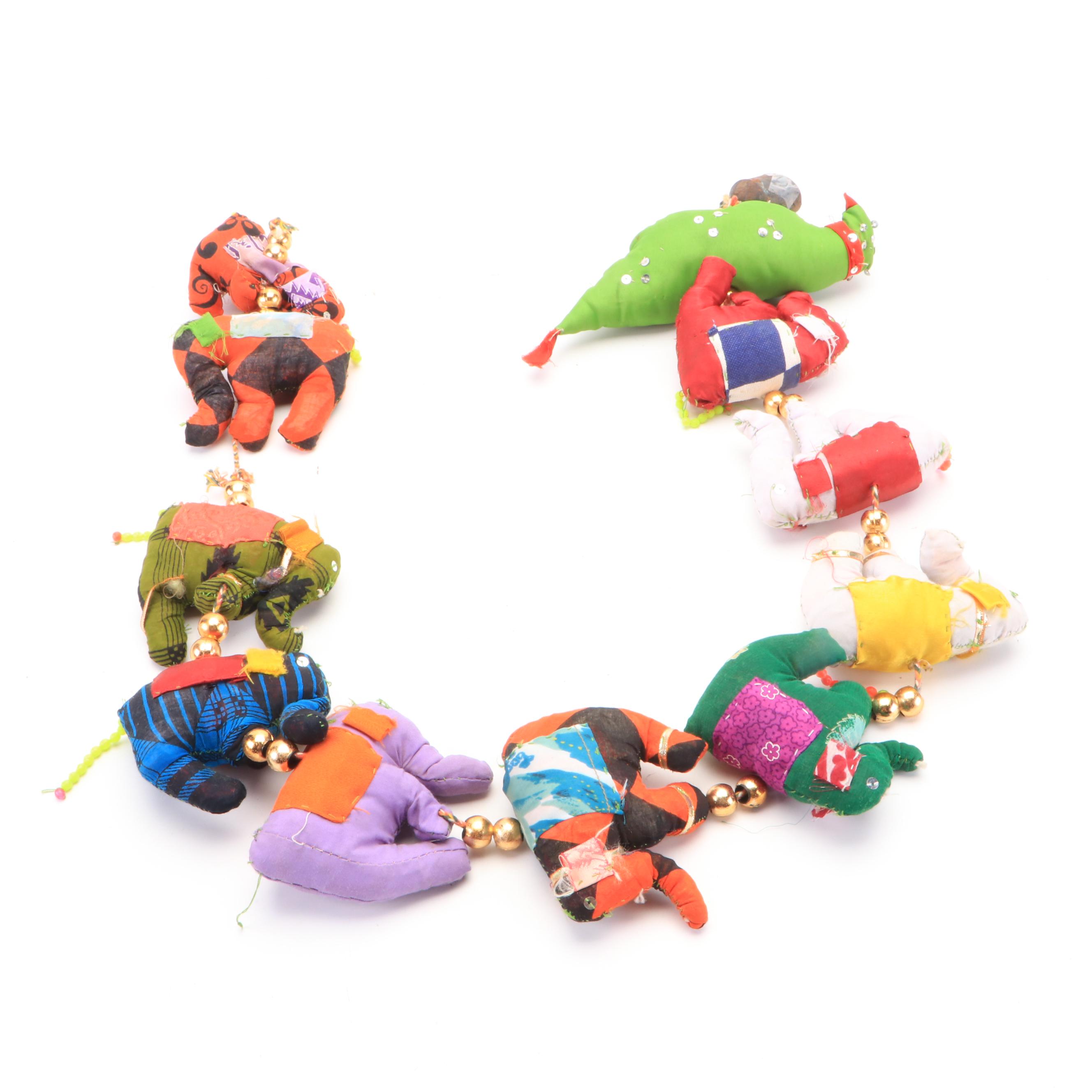 Rwandan Grass Basket, Sudanese Wall Decor, Asian Basket, Elephants on String