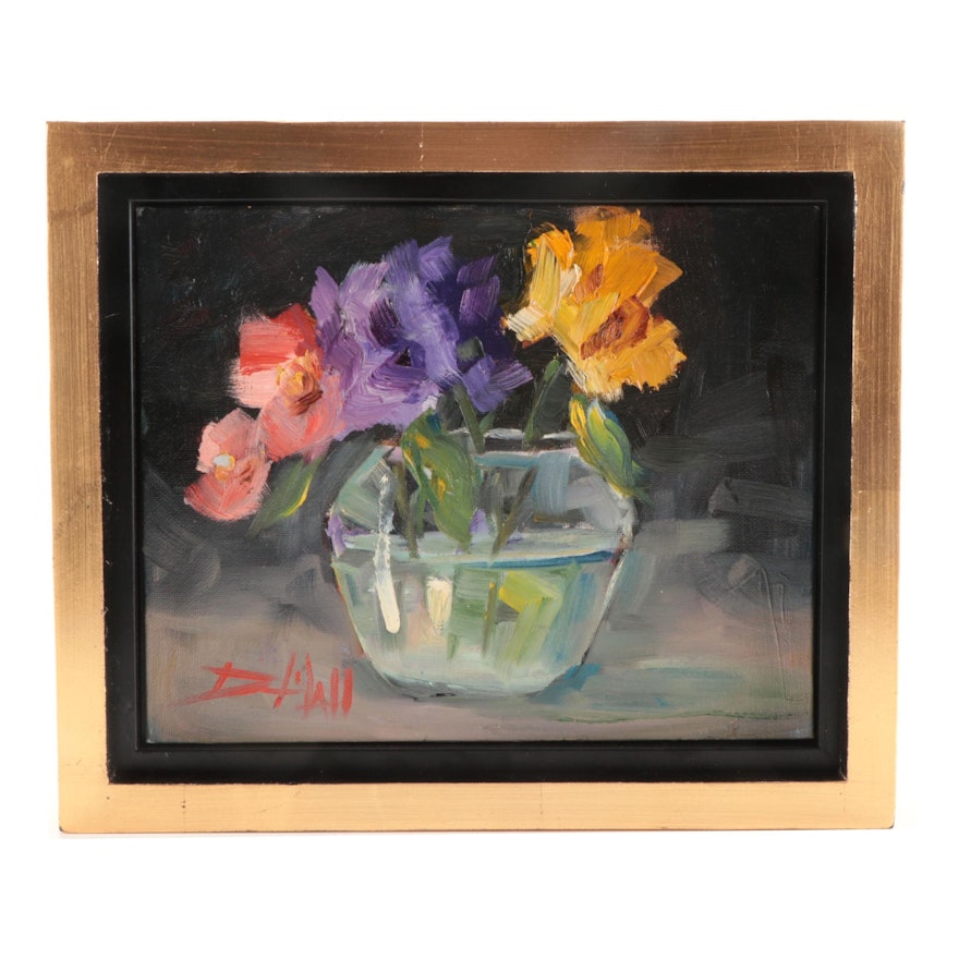 Floral Life Still Life Oil Painting, 21st Century