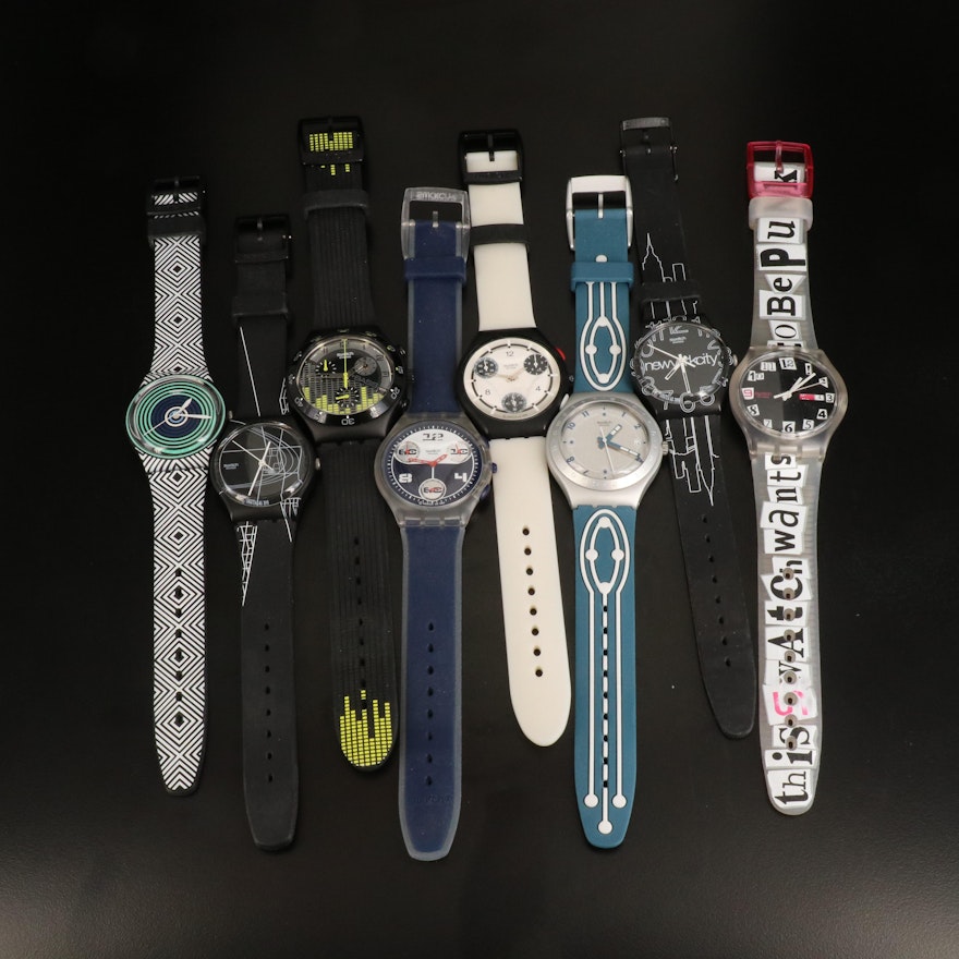 Eight Swatch Wristwatches