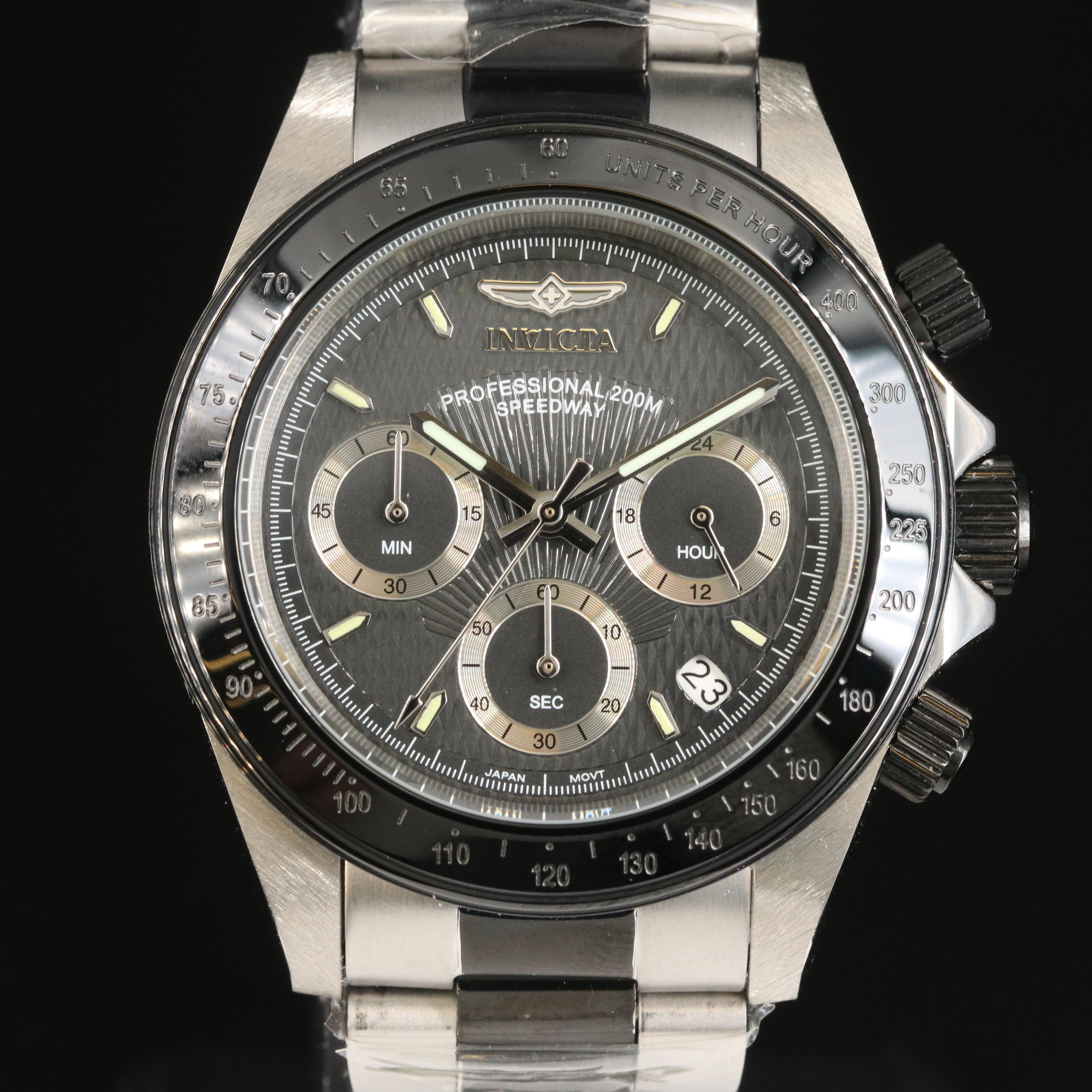 Invicta Speedway Professional Stainless Steel Watch
