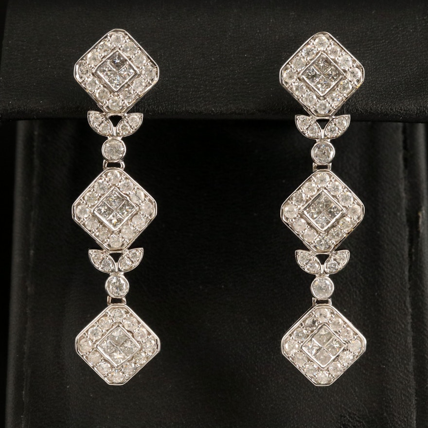 14K 3.45 CTW Diamond Earrings