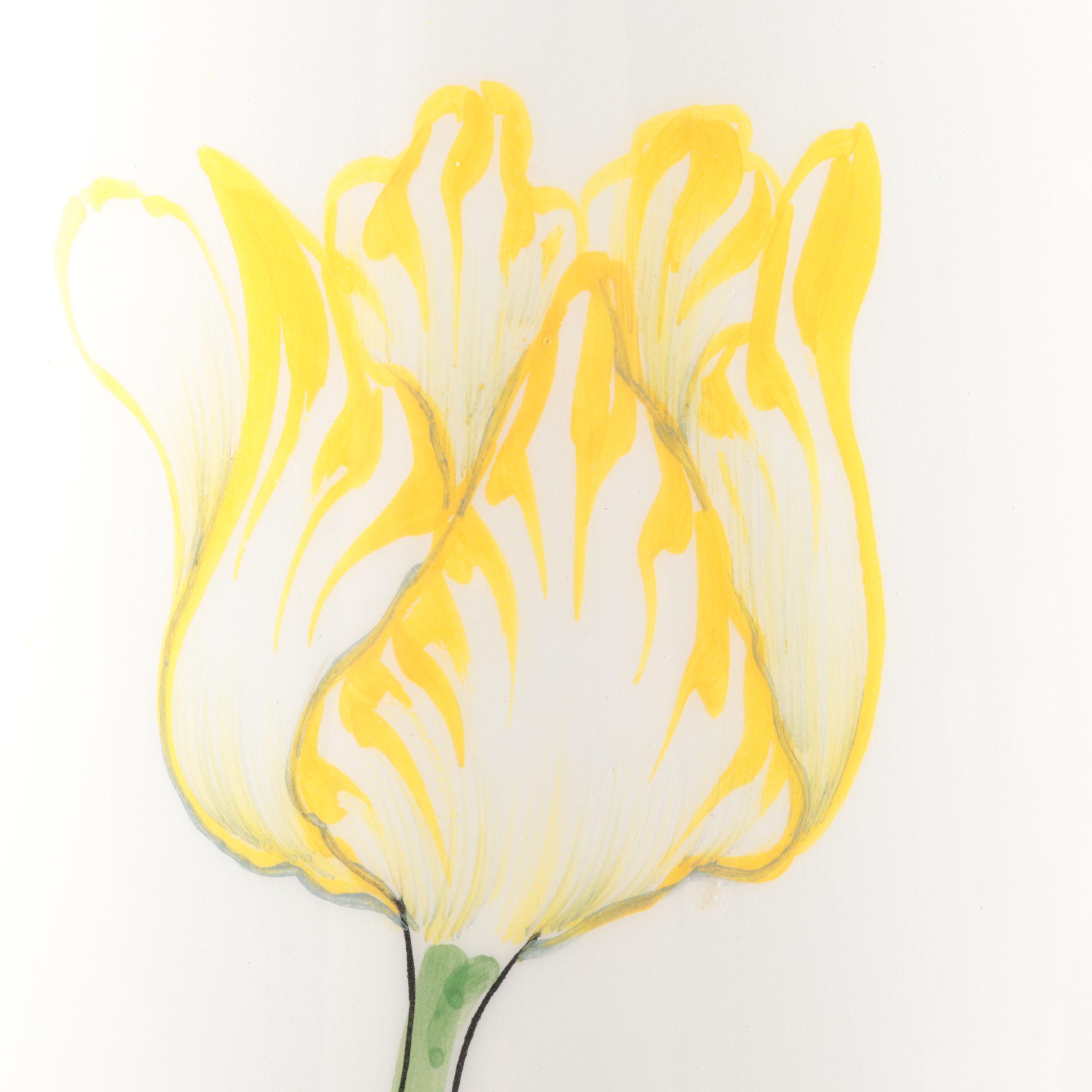 Este of Italy for Tiffany & Co. Hand-Painted Ceramic Tulip Pitcher