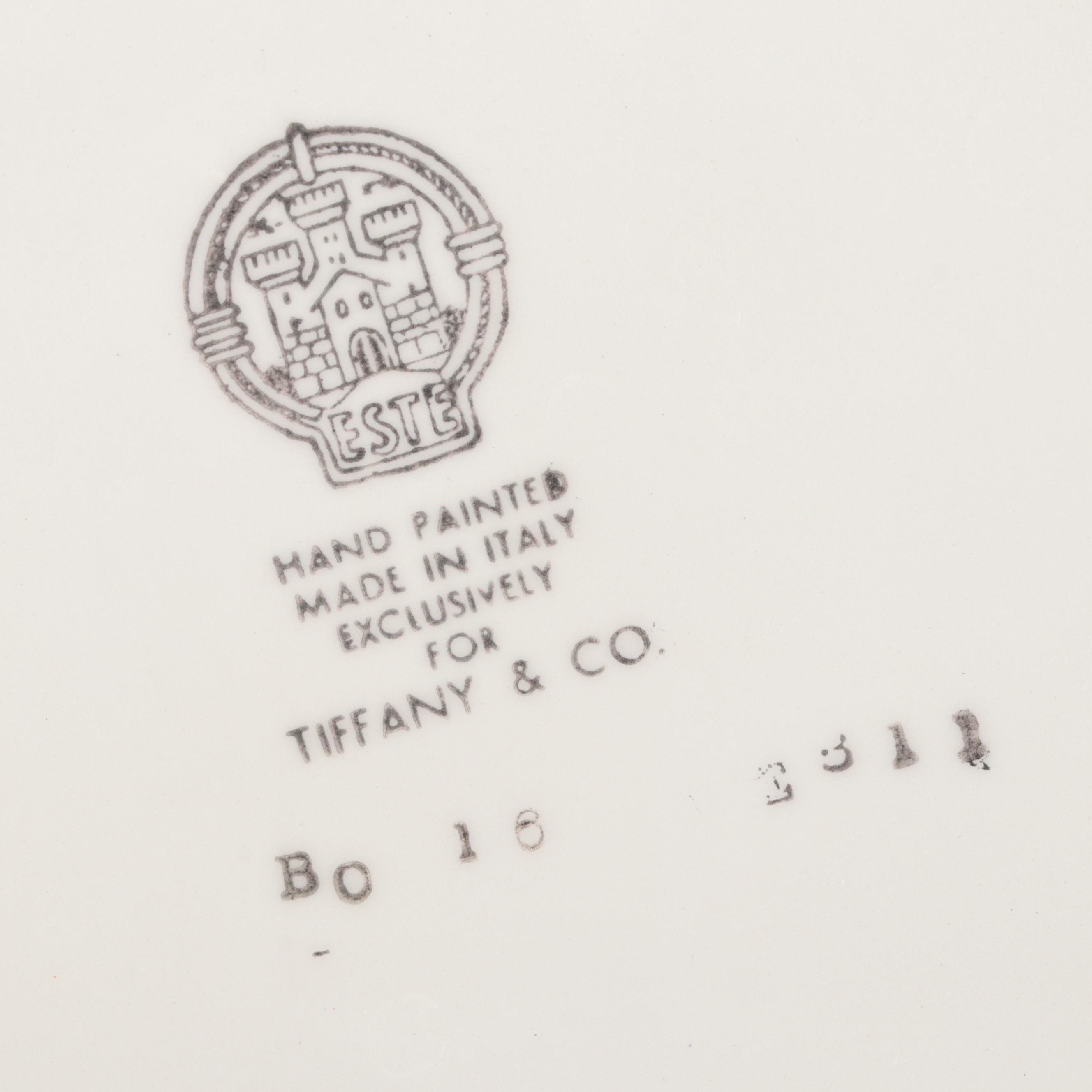 Este of Italy for Tiffany & Co. Hand-Painted Ceramic Tulip Pitcher