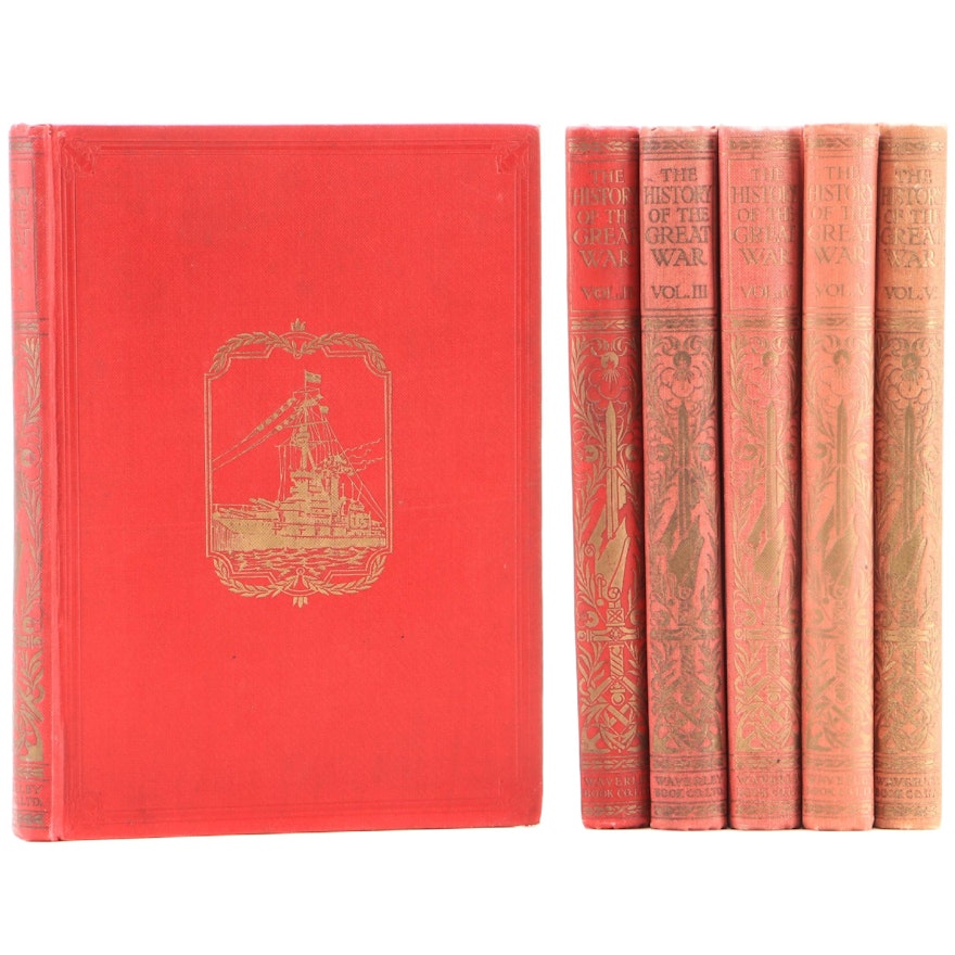 "The History of the Great War" Six-Volume Set by Newman Flower, Circa 1920