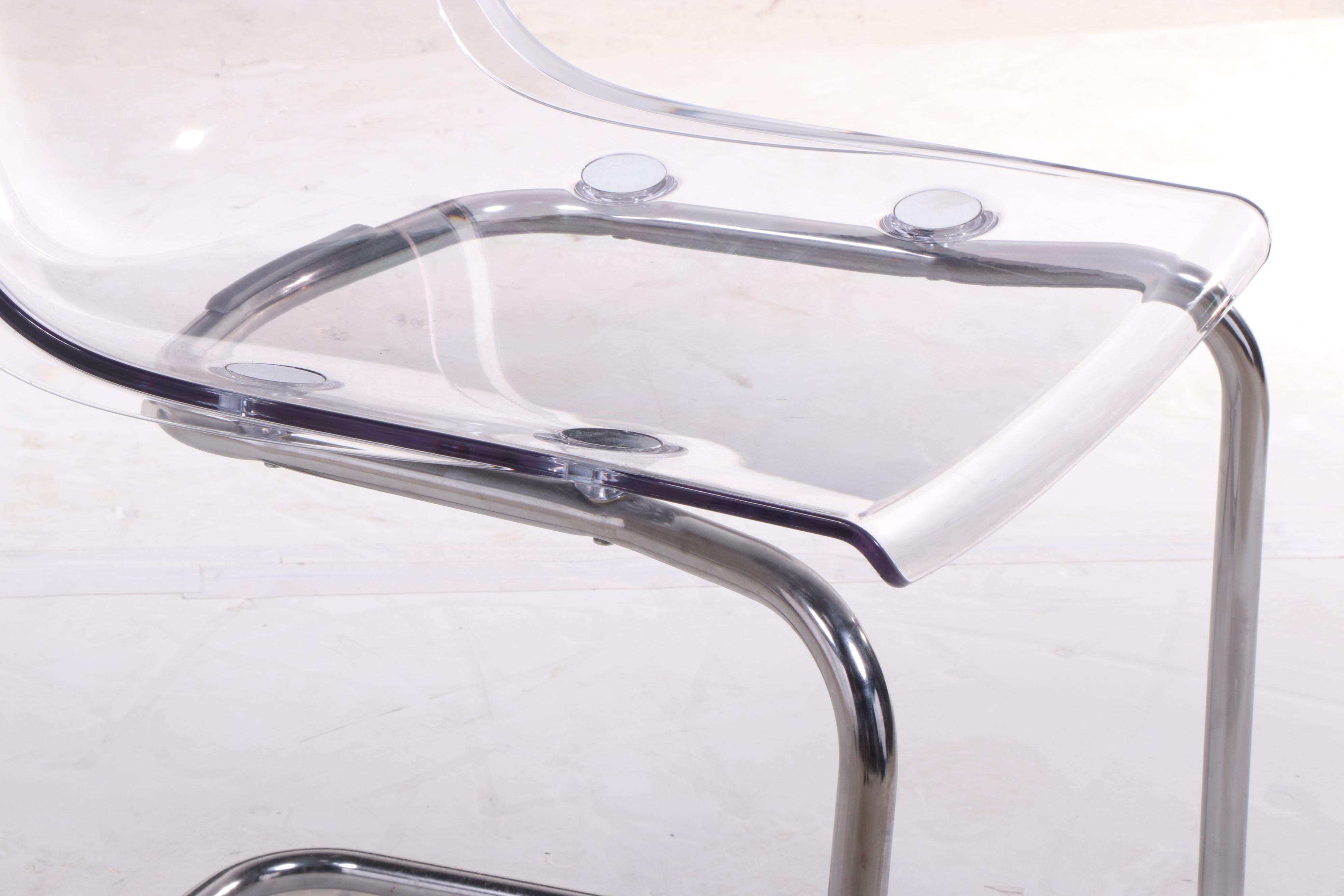 Four Carl Öjerstam for IKEA "Tobias" Steel and Molded Plastic Side Chairs