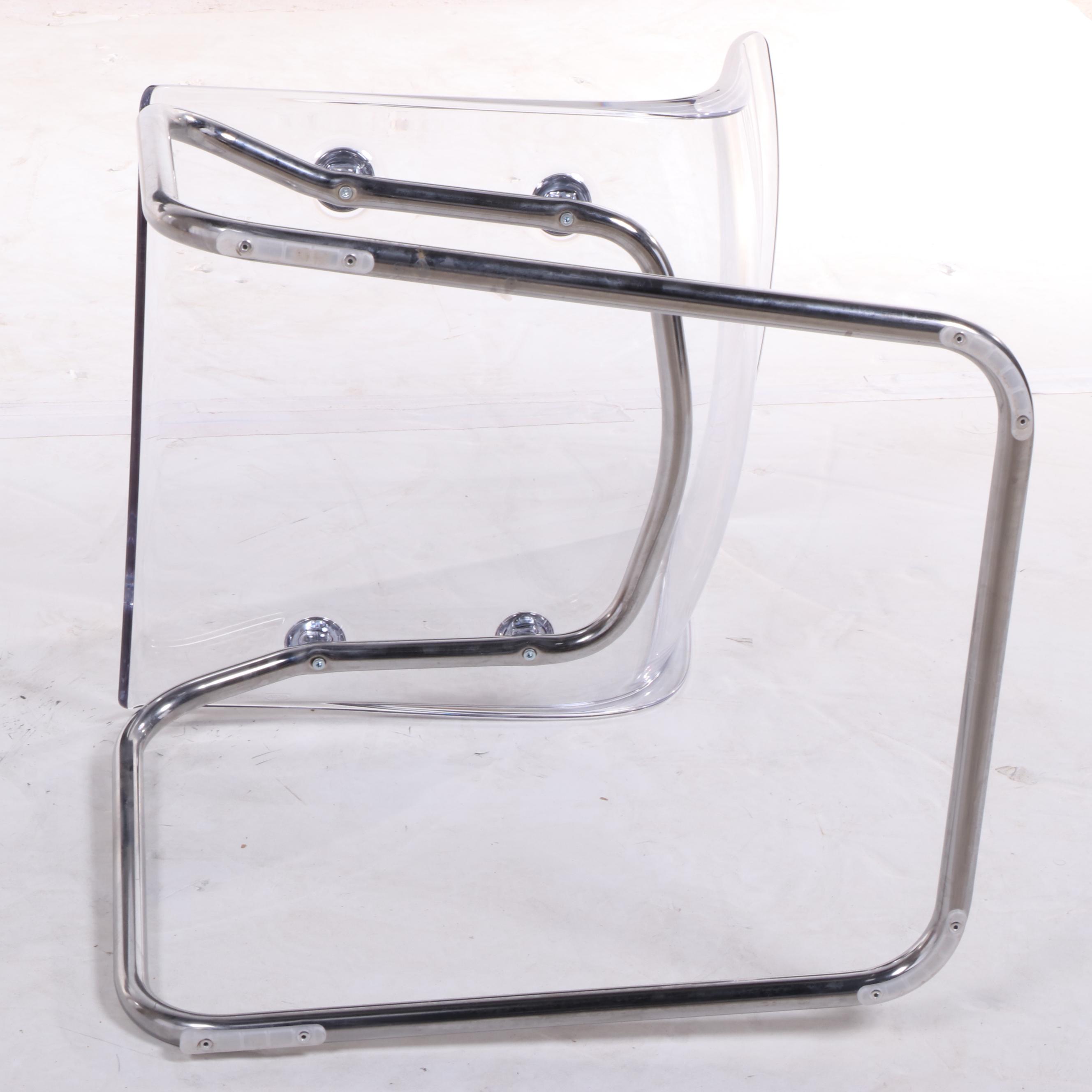 Four Carl Öjerstam for IKEA "Tobias" Steel and Molded Plastic Side Chairs