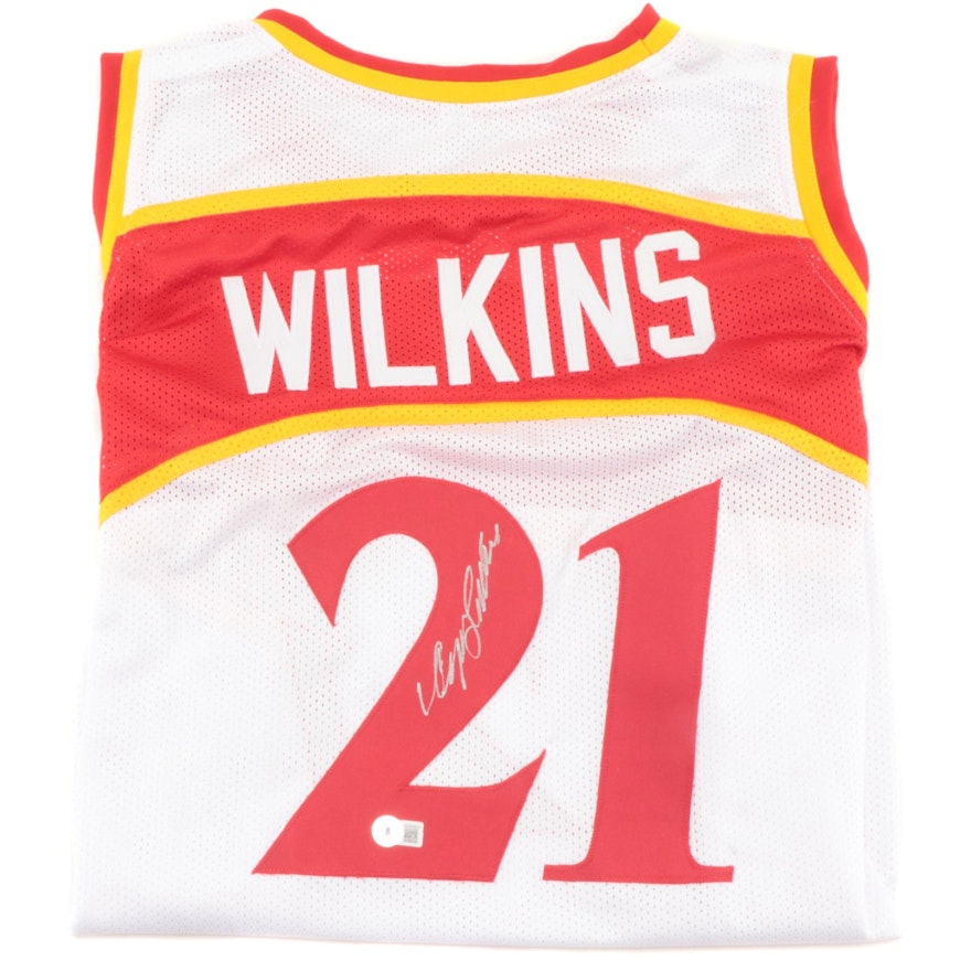 Dominique Wilkins Atlanta Hawks Signed Basketball Jersey