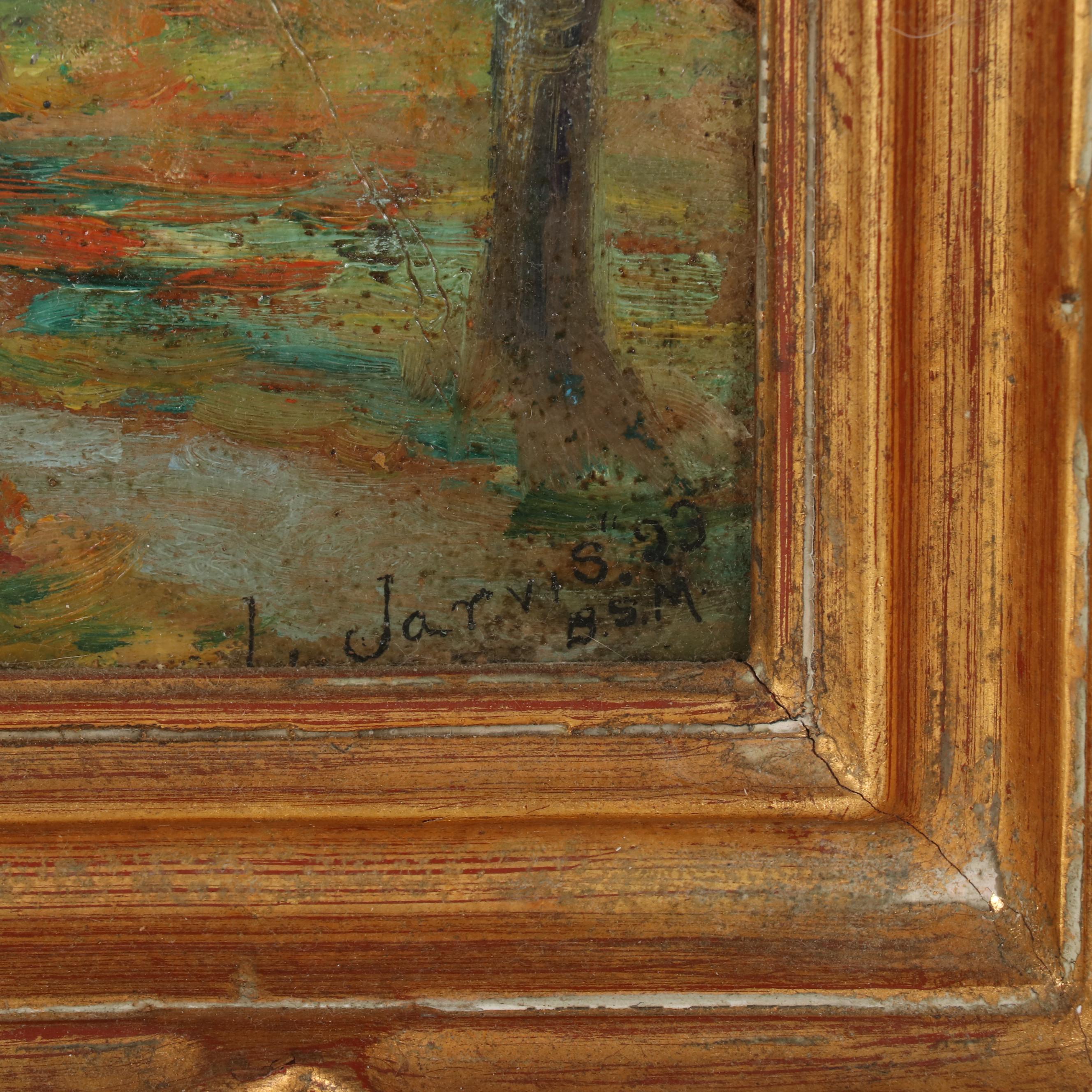 Lillian Jarvis Oil Painting "Early Spring Landscape," 1923