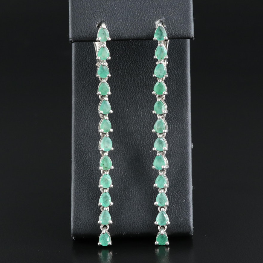 Sterling Emerald Earrings