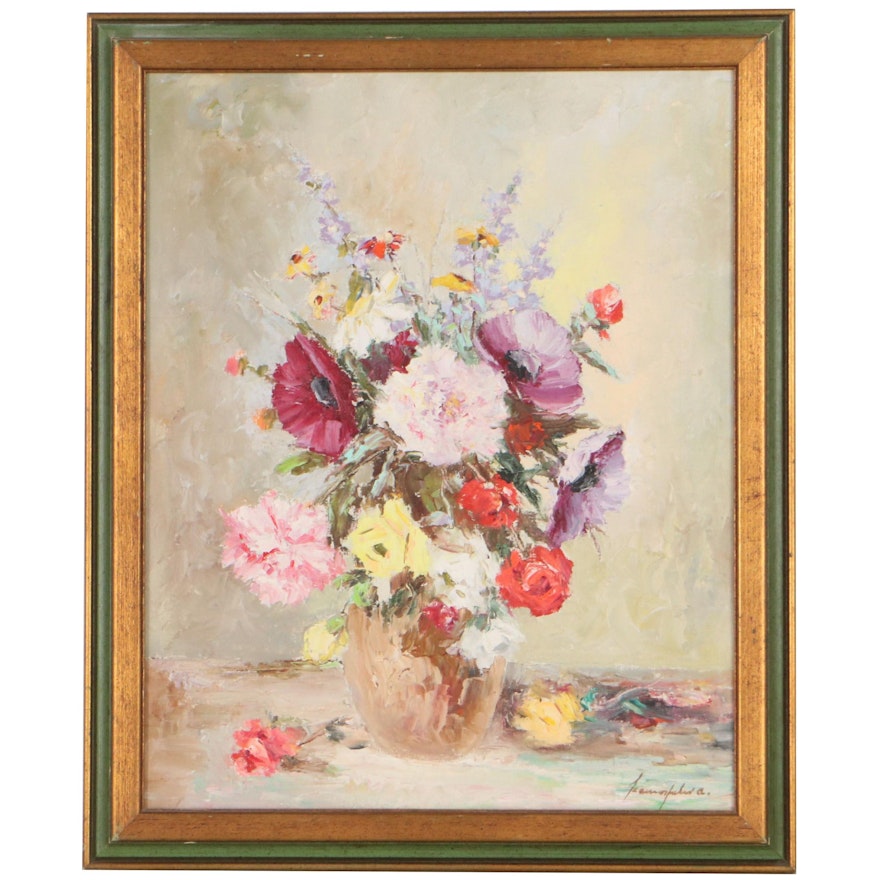 Oil Painting of Floral Still Life