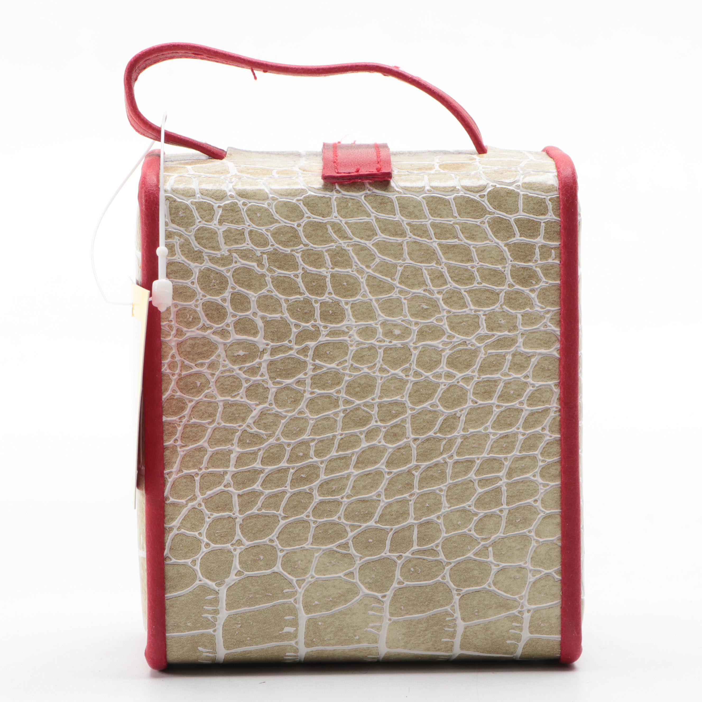 Alten International Crocodile Embossed Vinyl Travel Jewelry Travel Bags