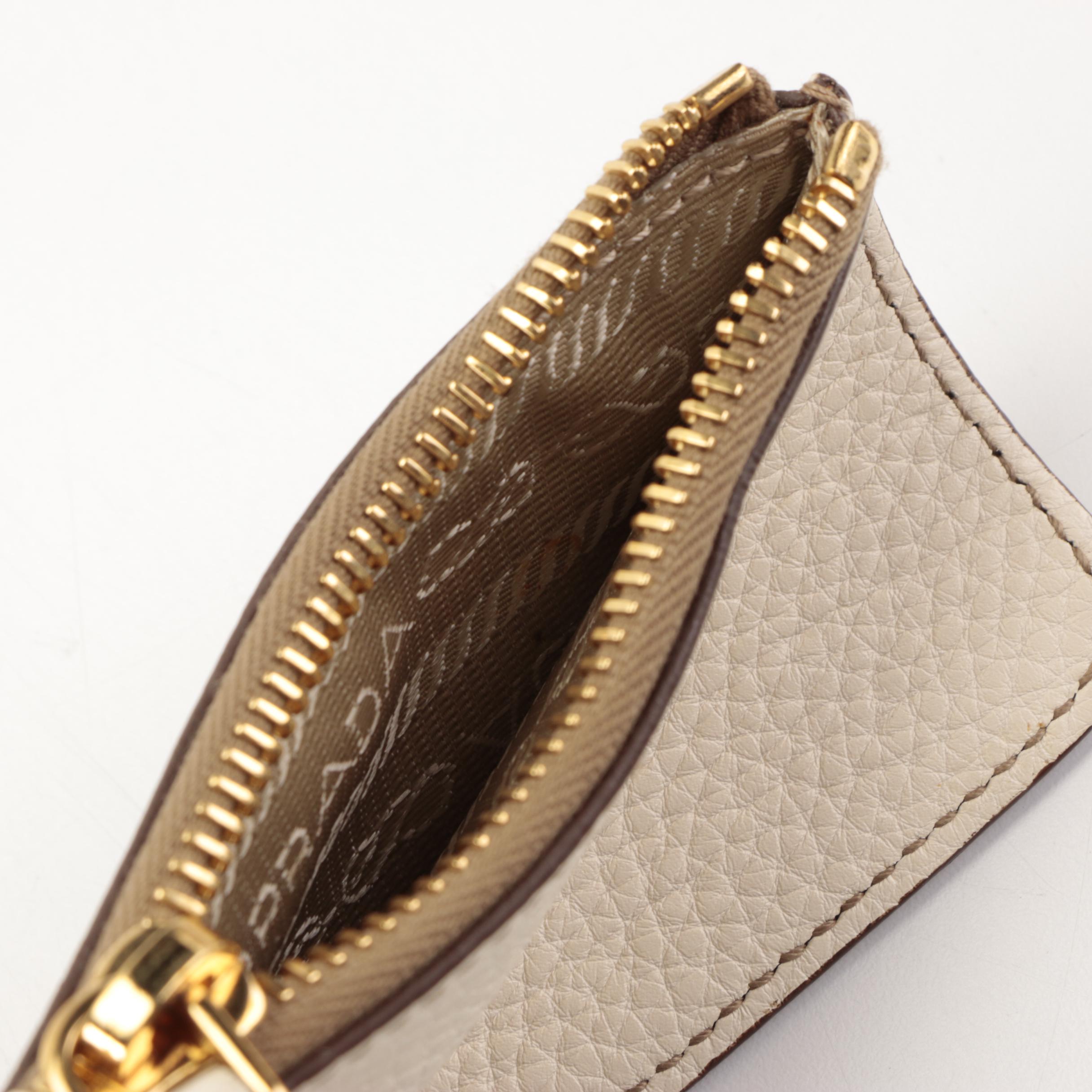 Prada Hobo Bag with Zip Pouch in Off-White Vitello Daino Leather