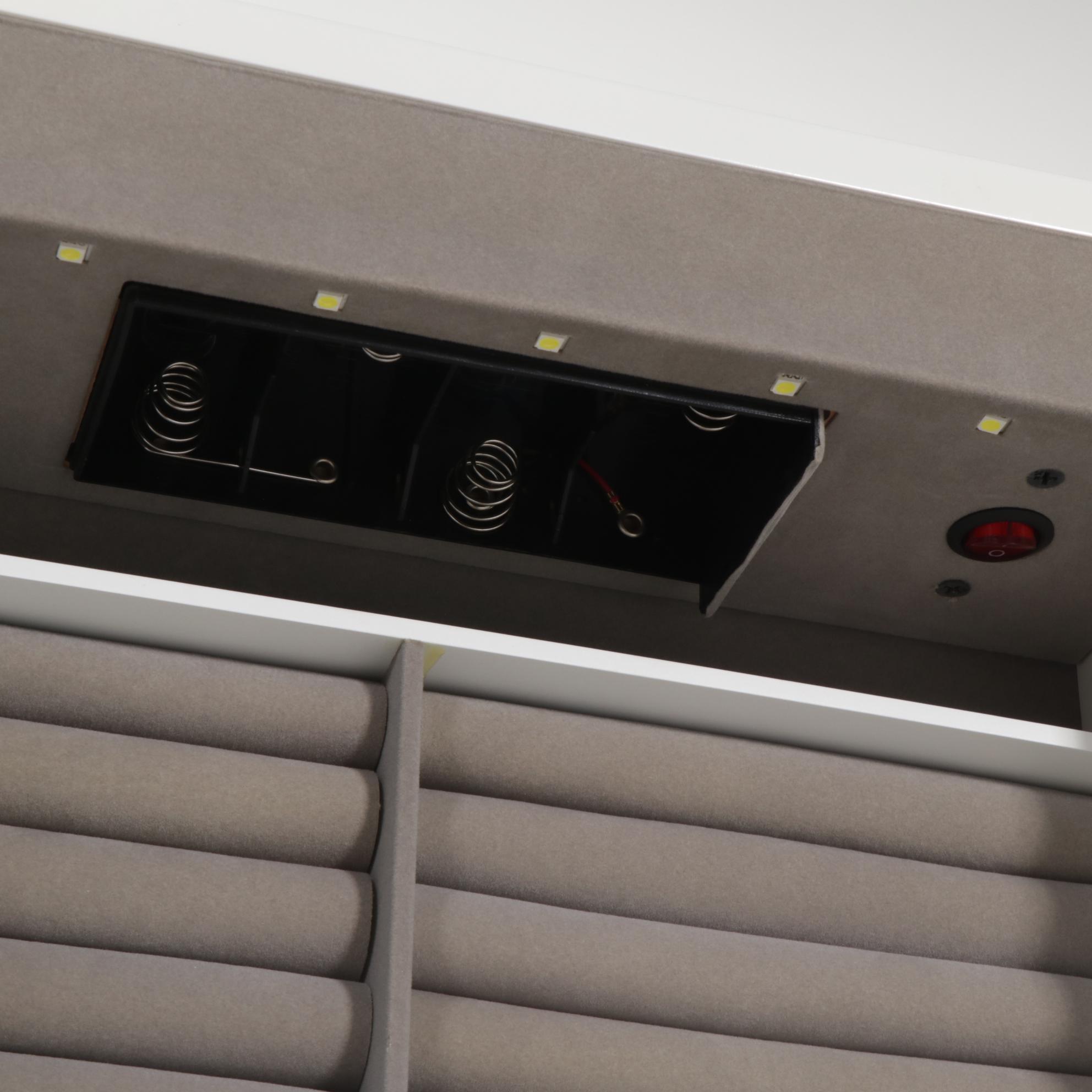 Hayneedle Belham Living Illuminated Wall Mount Jewelry Armoire with Lock and Key