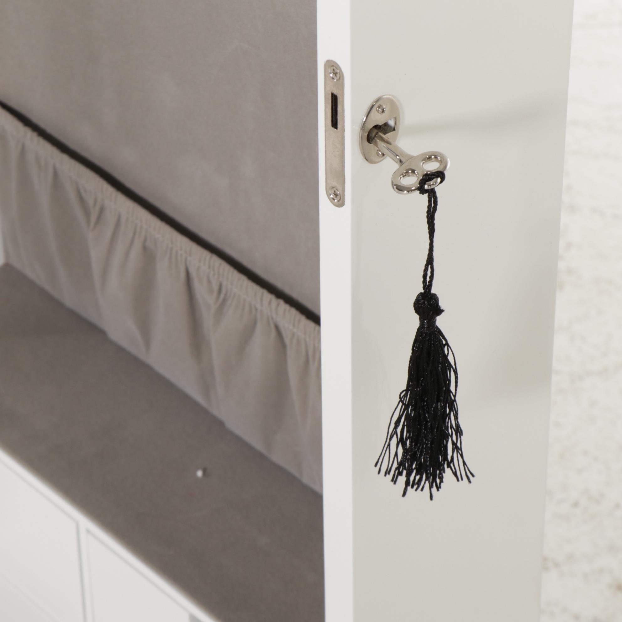 Hayneedle Belham Living Illuminated Wall Mount Jewelry Armoire with Lock and Key