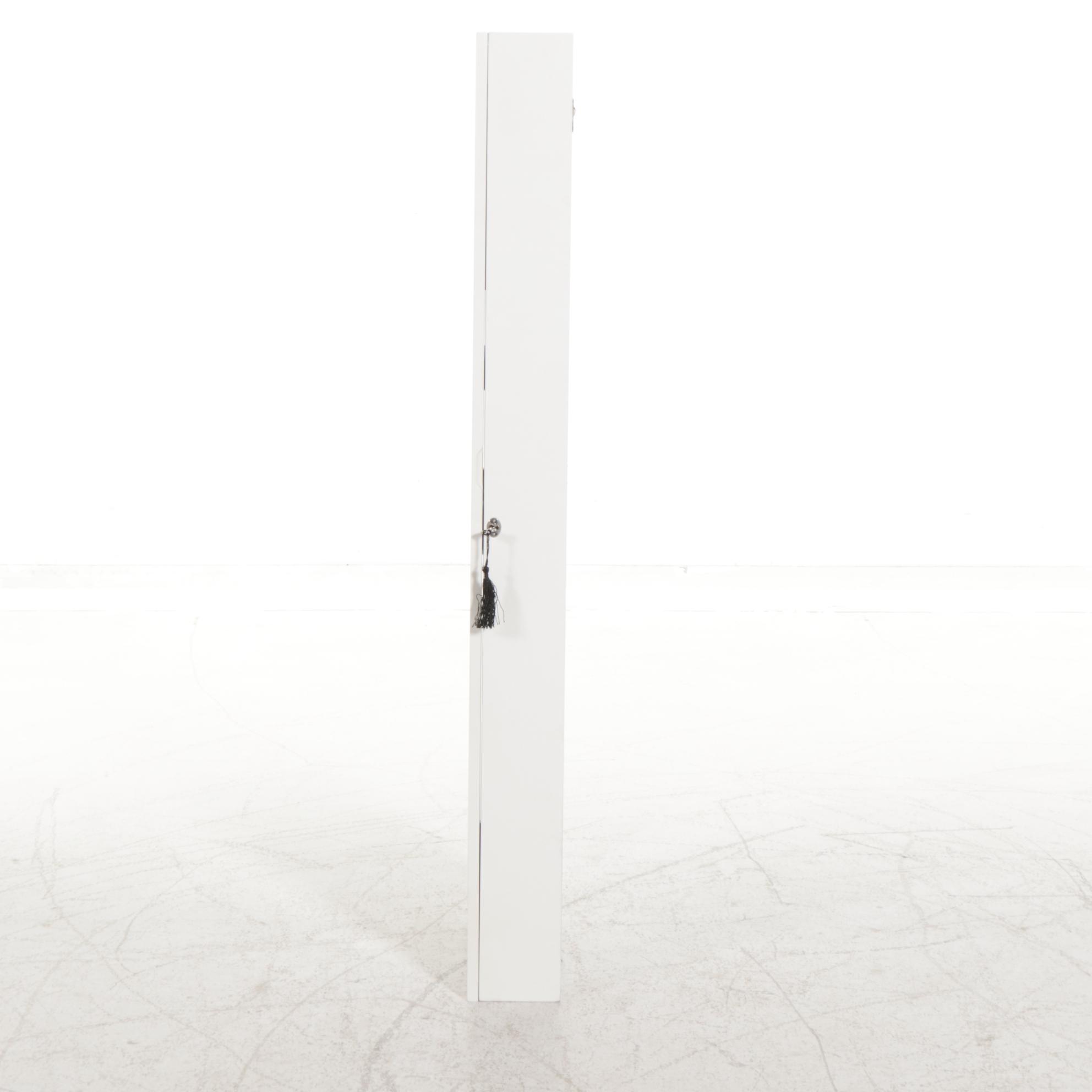 Hayneedle Belham Living Illuminated Wall Mount Jewelry Armoire with Lock and Key